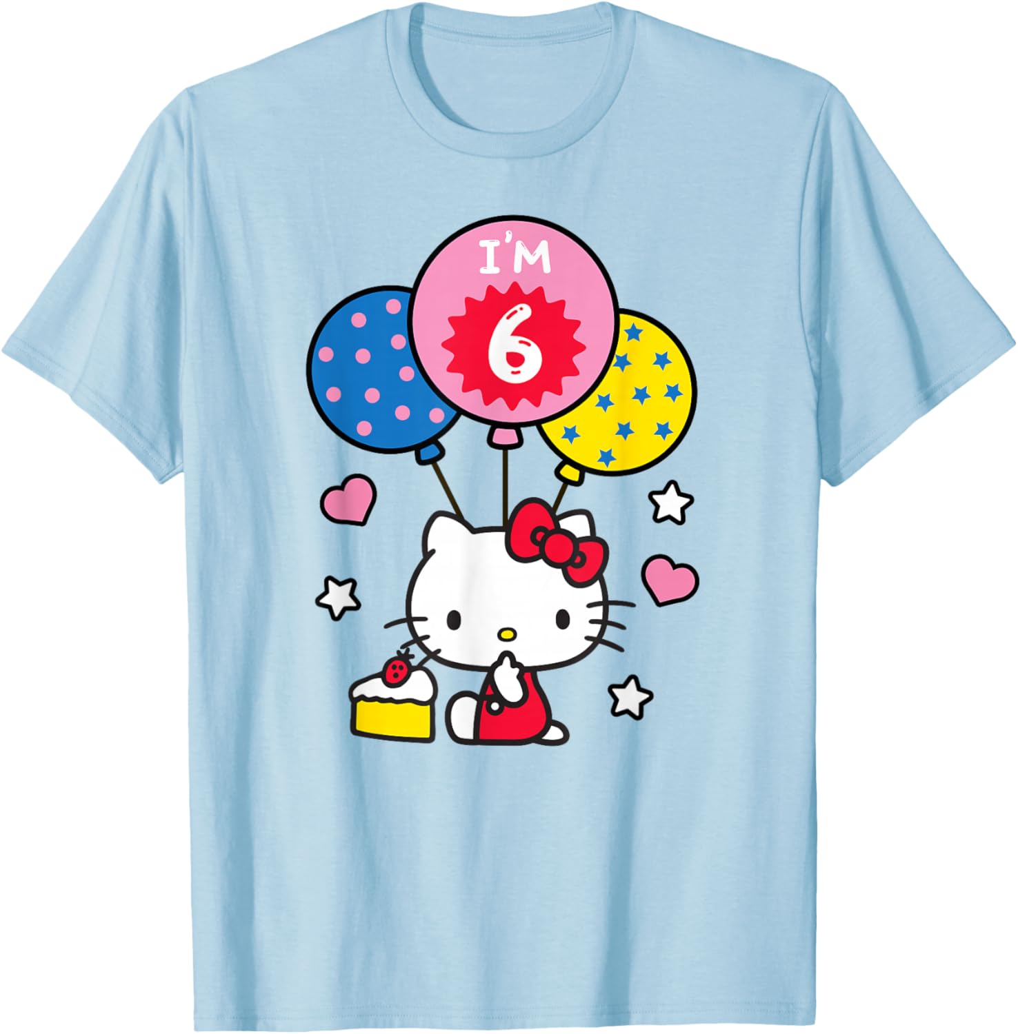 Hello Kitty I'm 6 Birthday T-Shirt Cute Kids Clothing for Celebrations - 15
