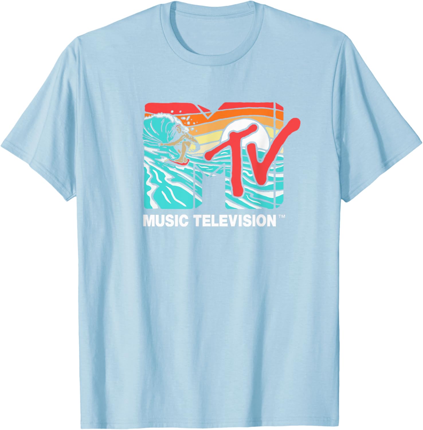 Mademark x MTV Catch a Wave Surfer Logo Retro Graphic T-Shirt - 11