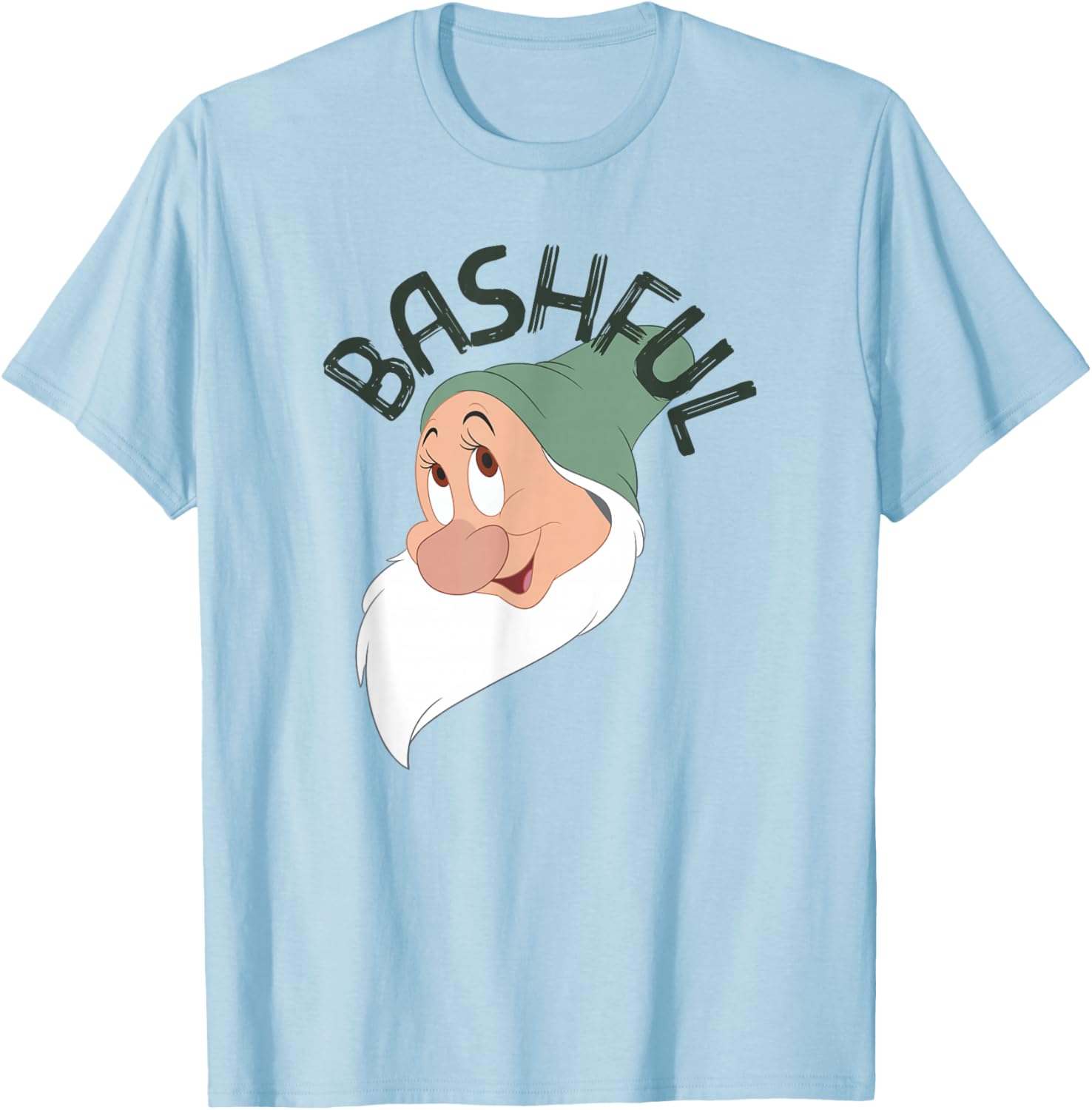 Disney Snow White Bashful Big Face T-Shirt for Kids and Adults - 9