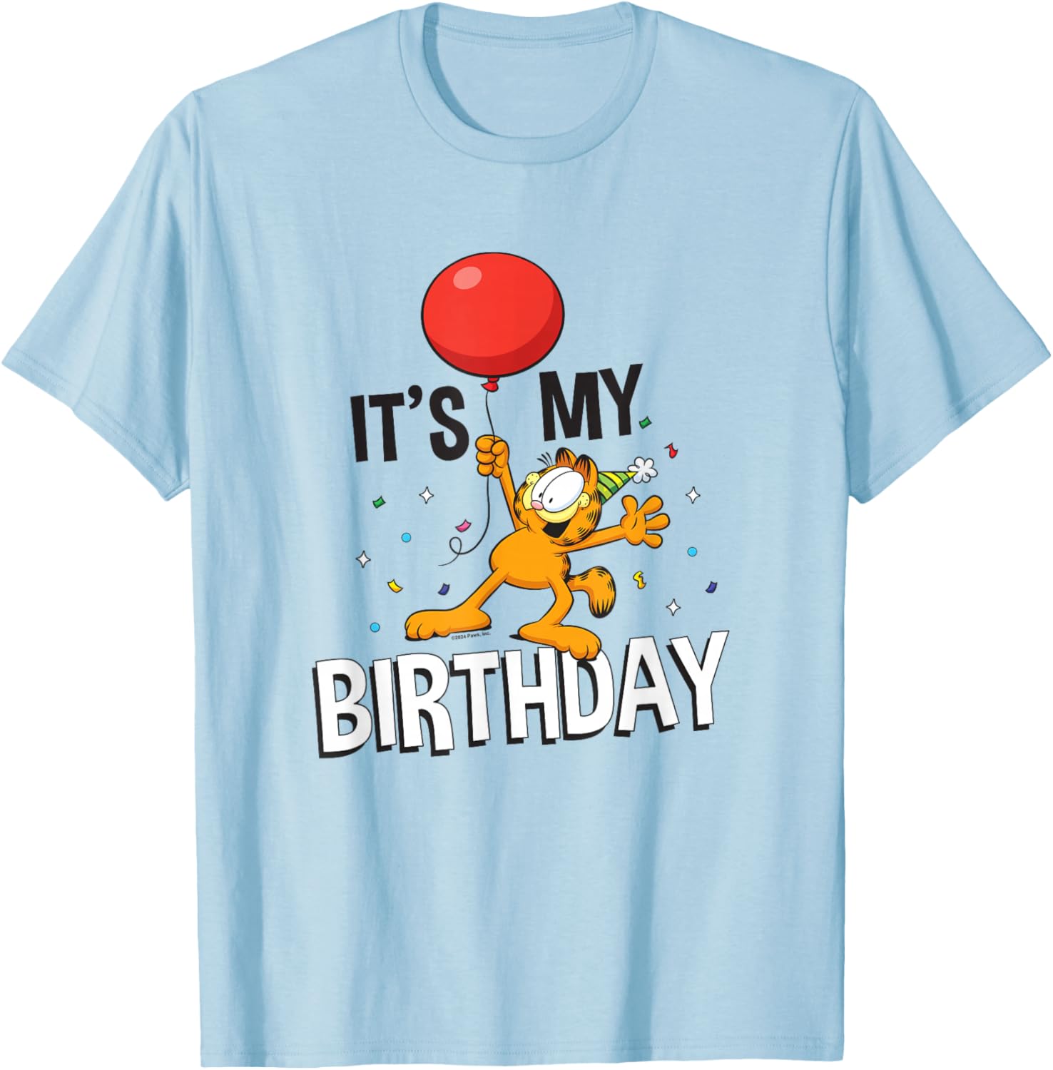 Garfield Birthday Confetti T-Shirt Fun Celebration Attire for Kids - 2