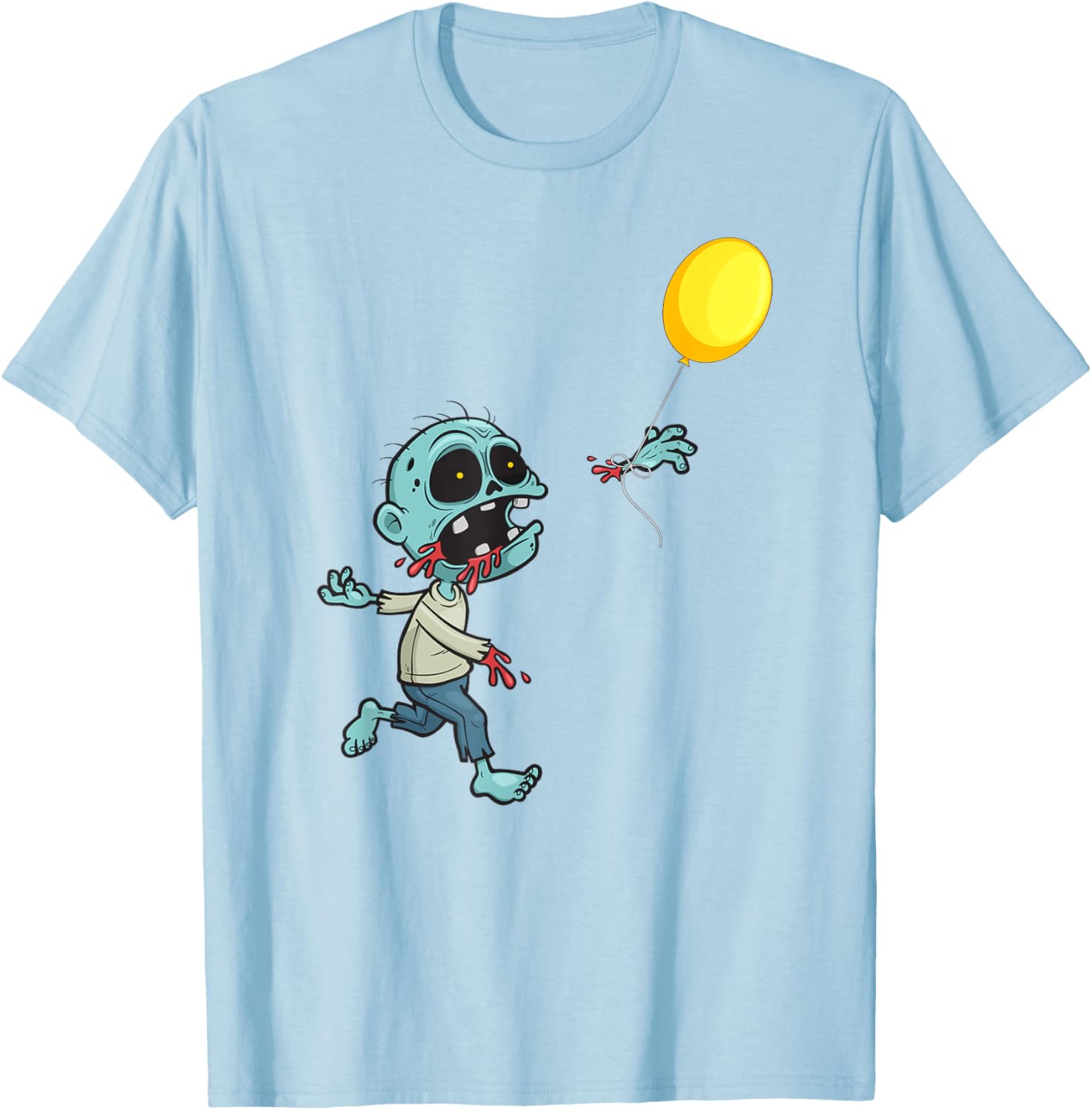 Cute Zombie Birthday Balloon T-Shirt for Kids and Boys Fun Apparel - 18