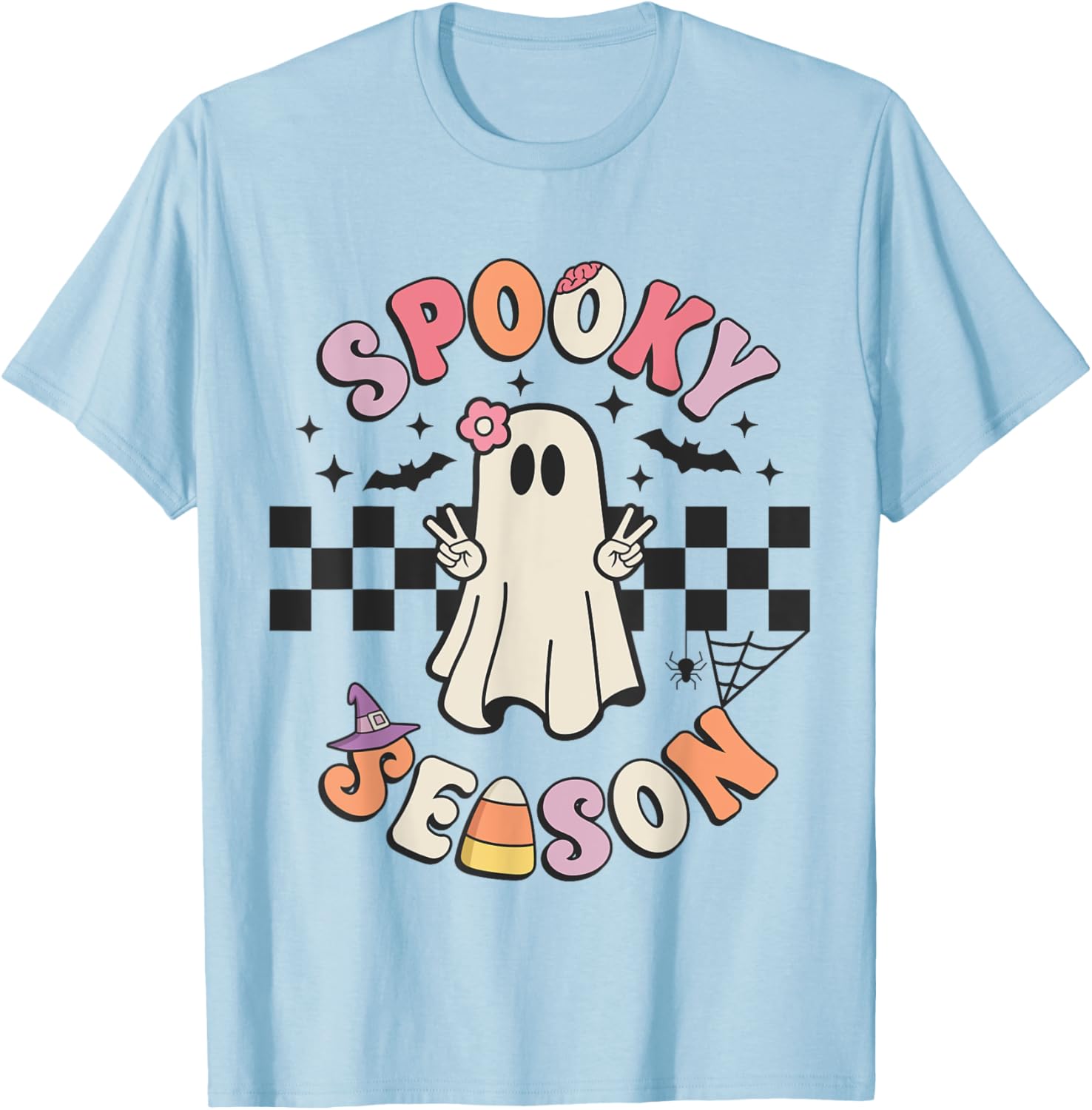 Spooky Season Ghost T-Shirt for Girls – Cute Halloween Apparel - 2