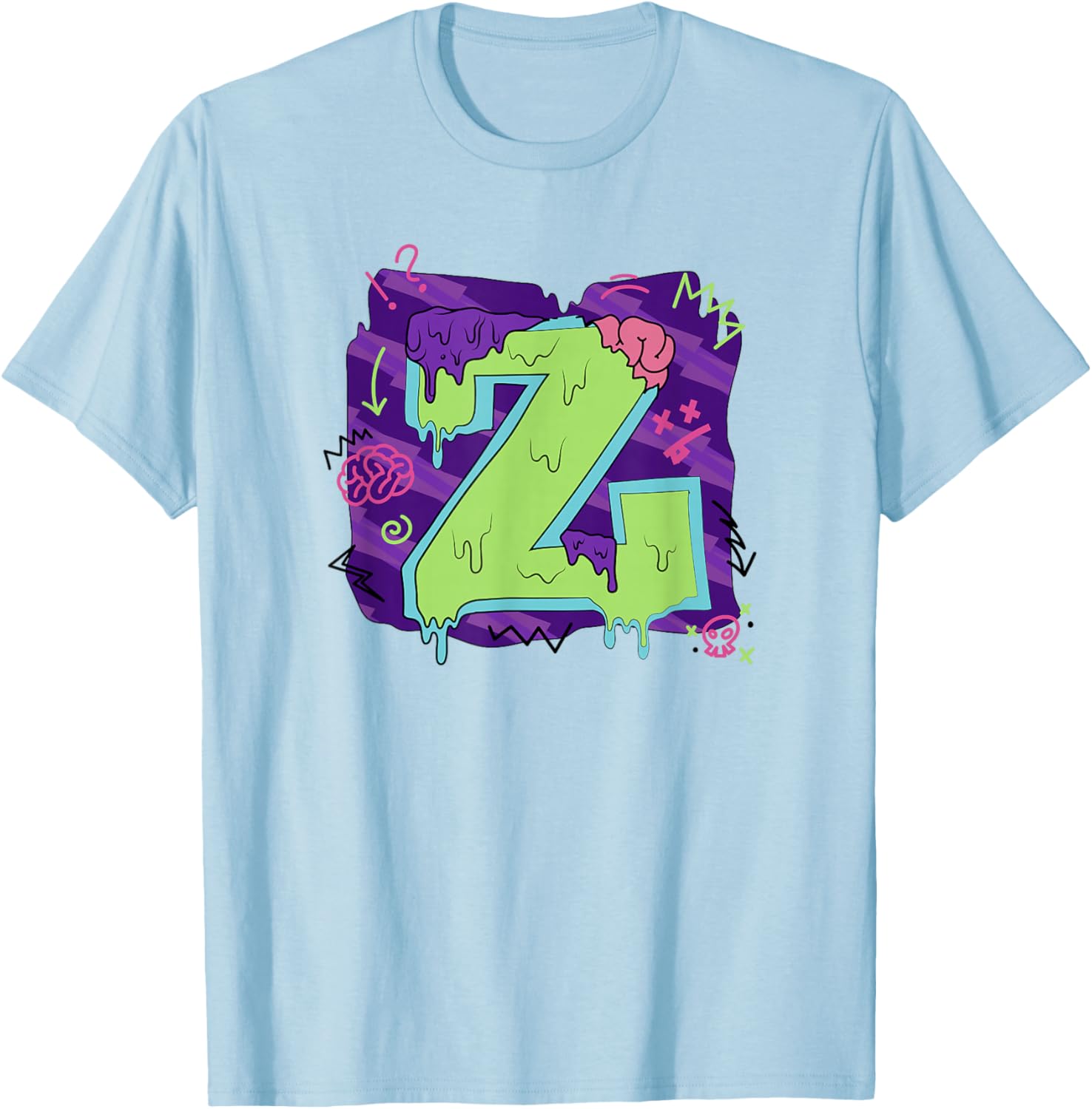 Disney Zombies Seabrook Football Letter Z Drippy Logo T-Shirt for Fans - 4