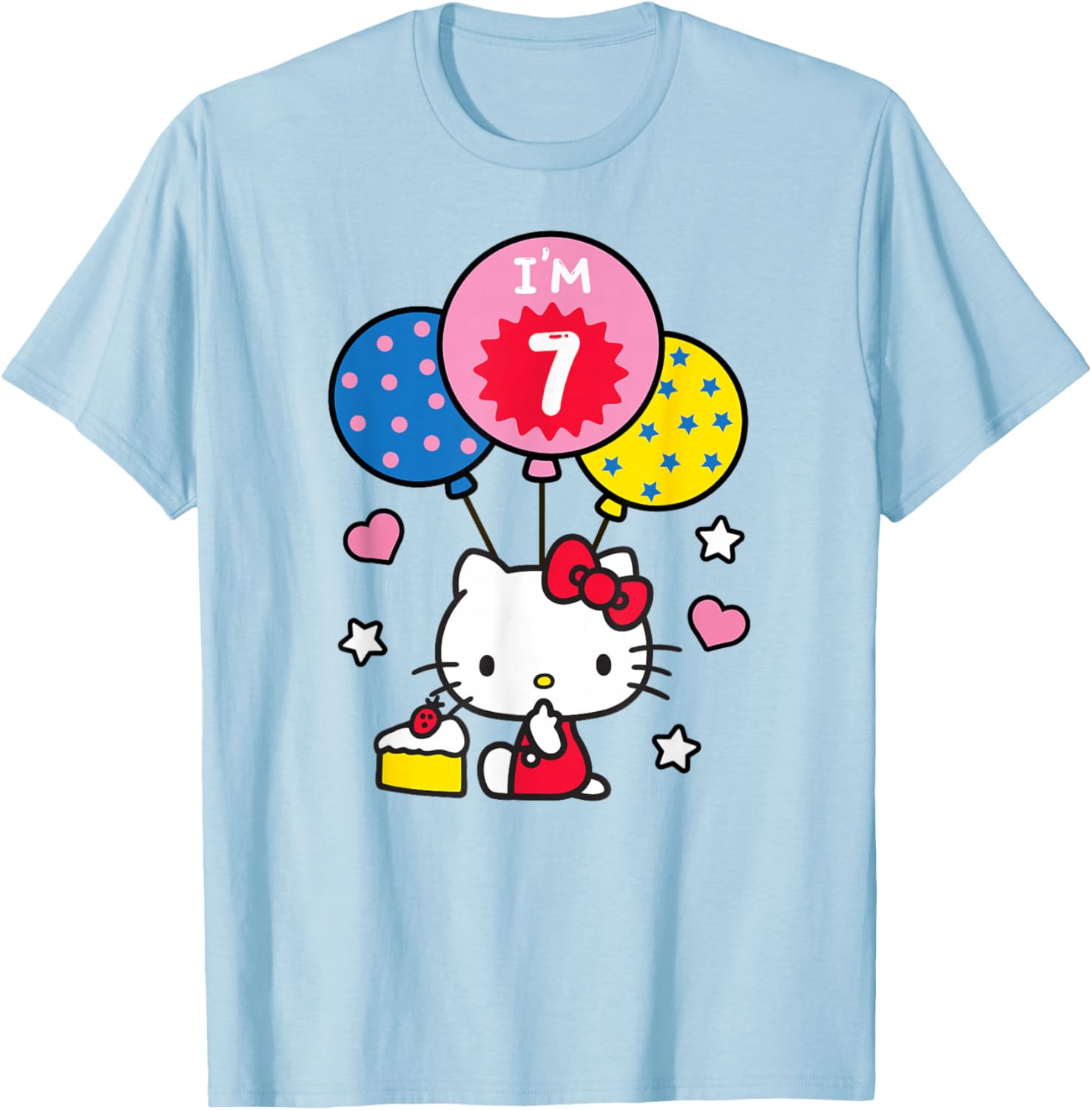 Hello Kitty I'm 7 Birthday T-Shirt Cute Kids' Apparel for Celebrations - 2