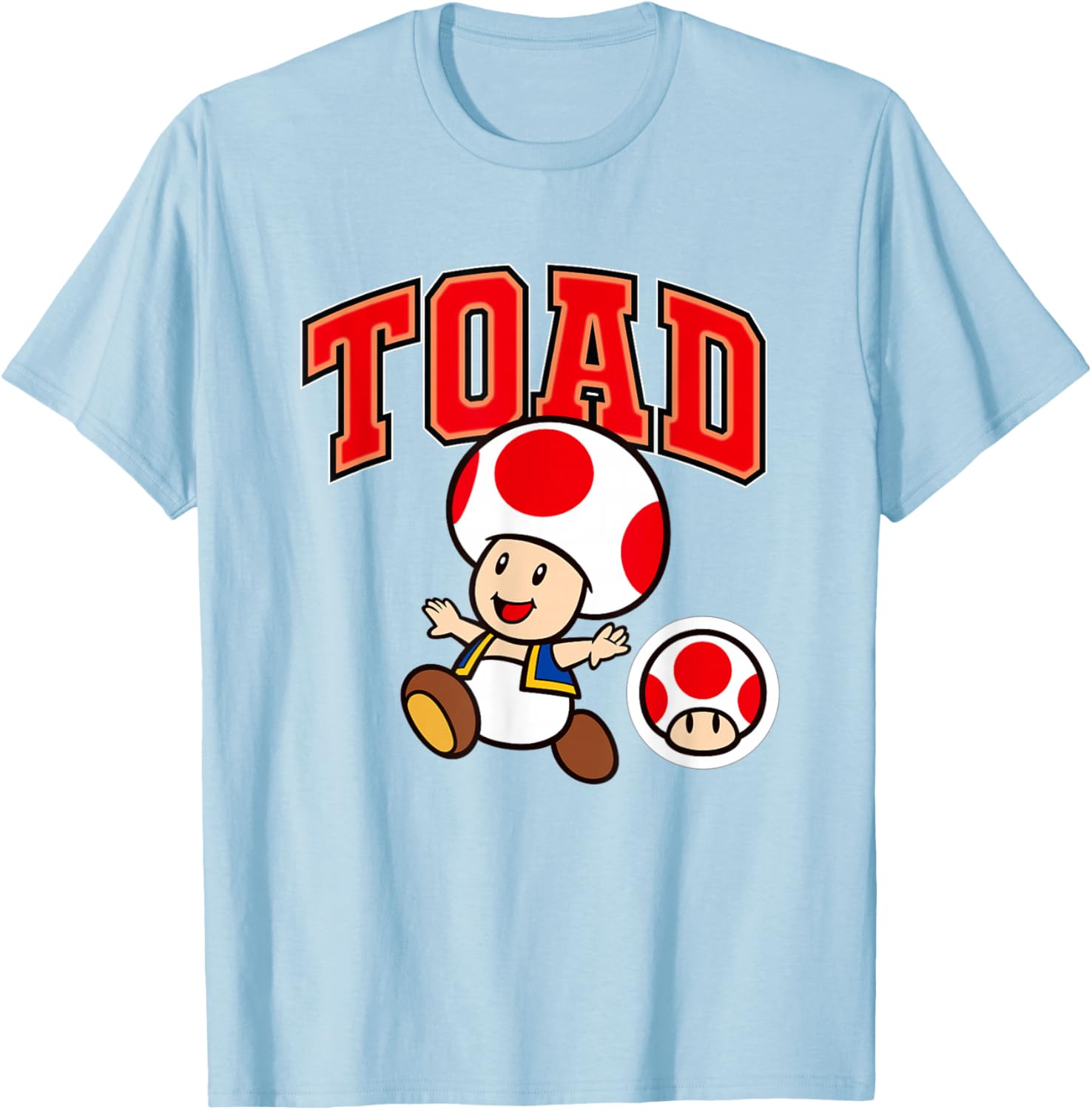Super Mario Toad Collegiate Style T-Shirt for Fun Gaming Fashion - 16