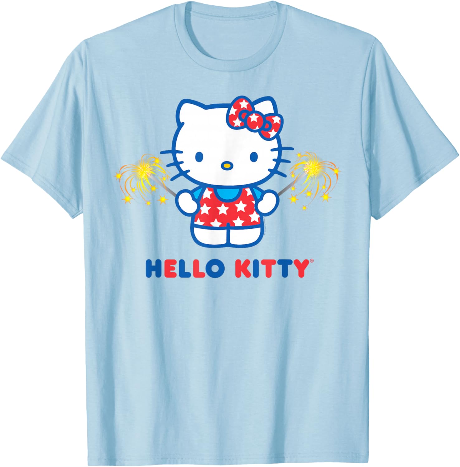 Hello Kitty Fireworks Patriotic Star T-Shirt for USA Celebrations - 13