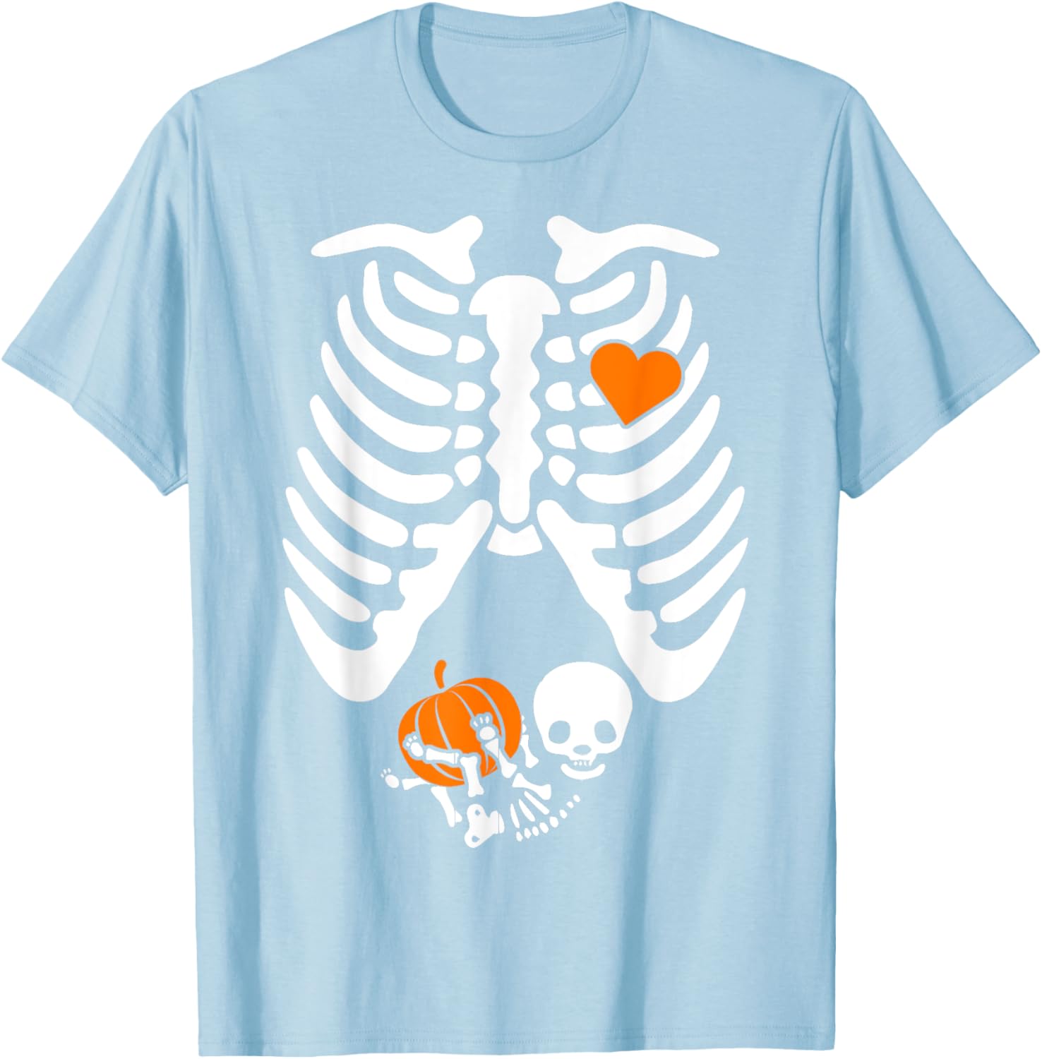 Cute Skeleton Pregnancy Announcement T-Shirt for Halloween Moms - 3