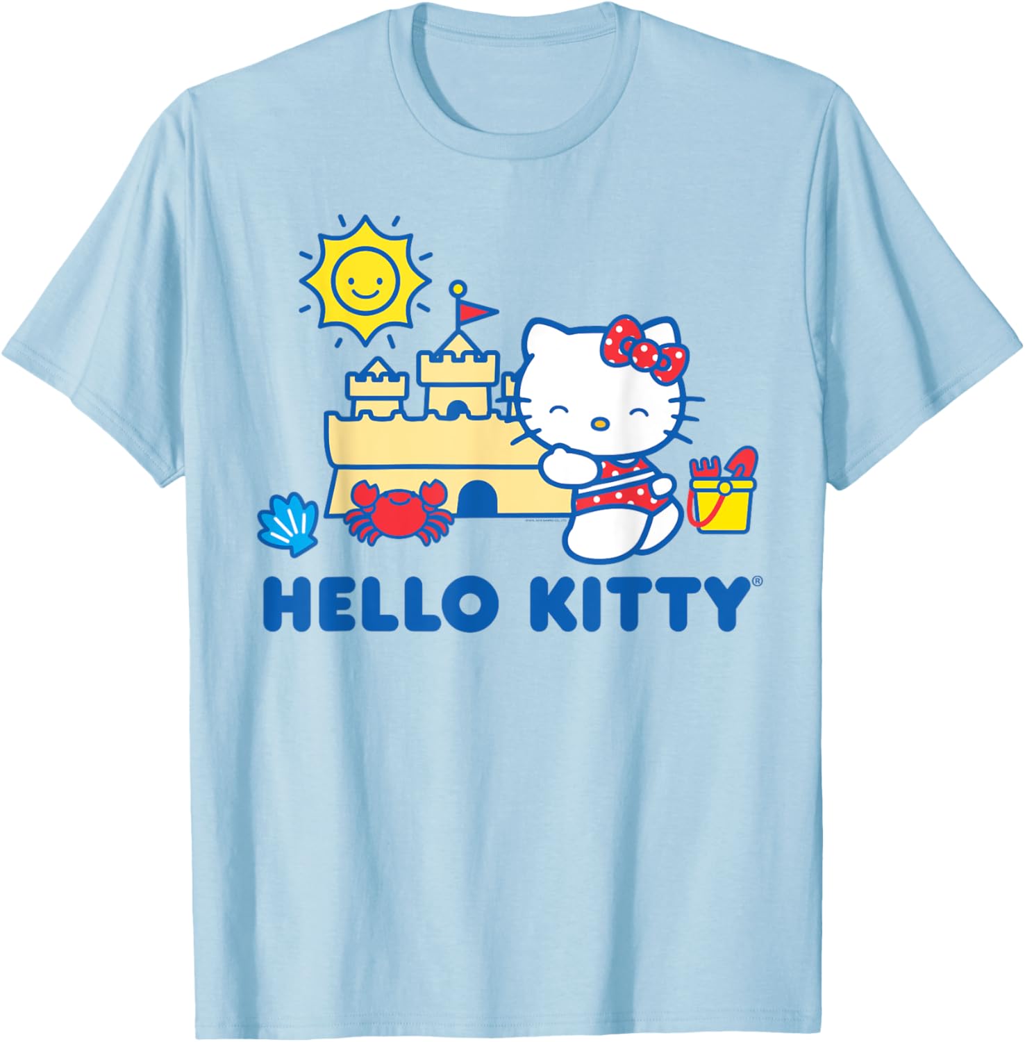 Hello Kitty Summer Sandcastle T-Shirt for Beach Fun and Playful Style - 10