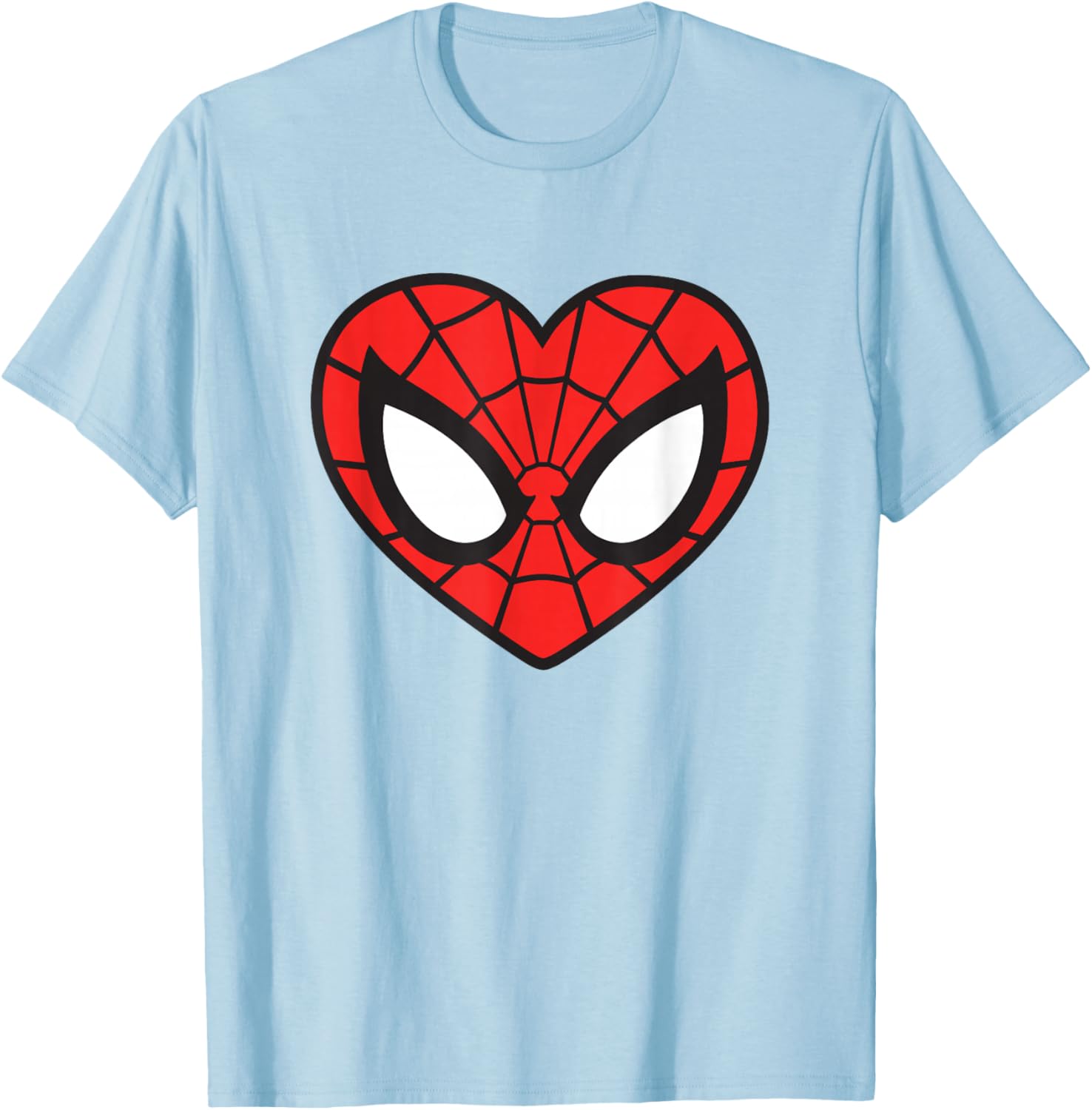 Marvel Spider-Man Heart Mask Logo T-Shirt Stylish Graphic Tee for Fans - 20