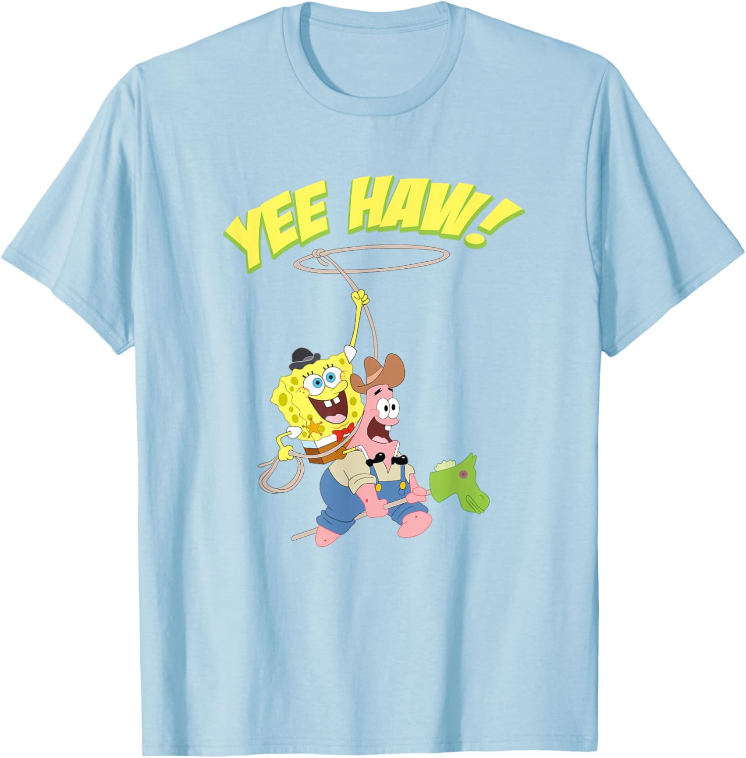 Mademark SpongeBob Patrick Cowboy Yee Haw T-Shirt Fun Apparel for Kids - 13
