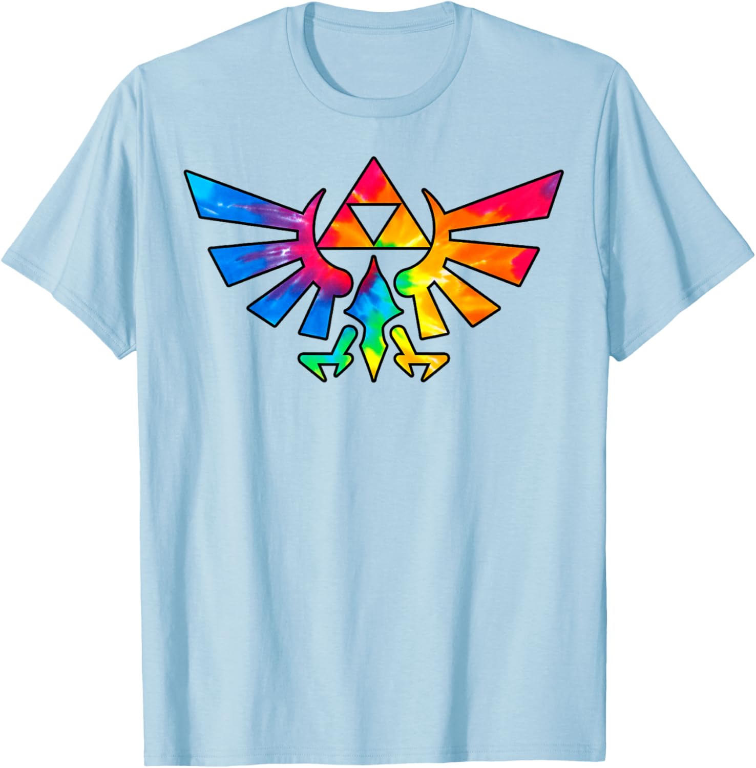 Triforce Symbol Tie Dye T-Shirt for Legend of Zelda Fans - Vibrant Design - 3