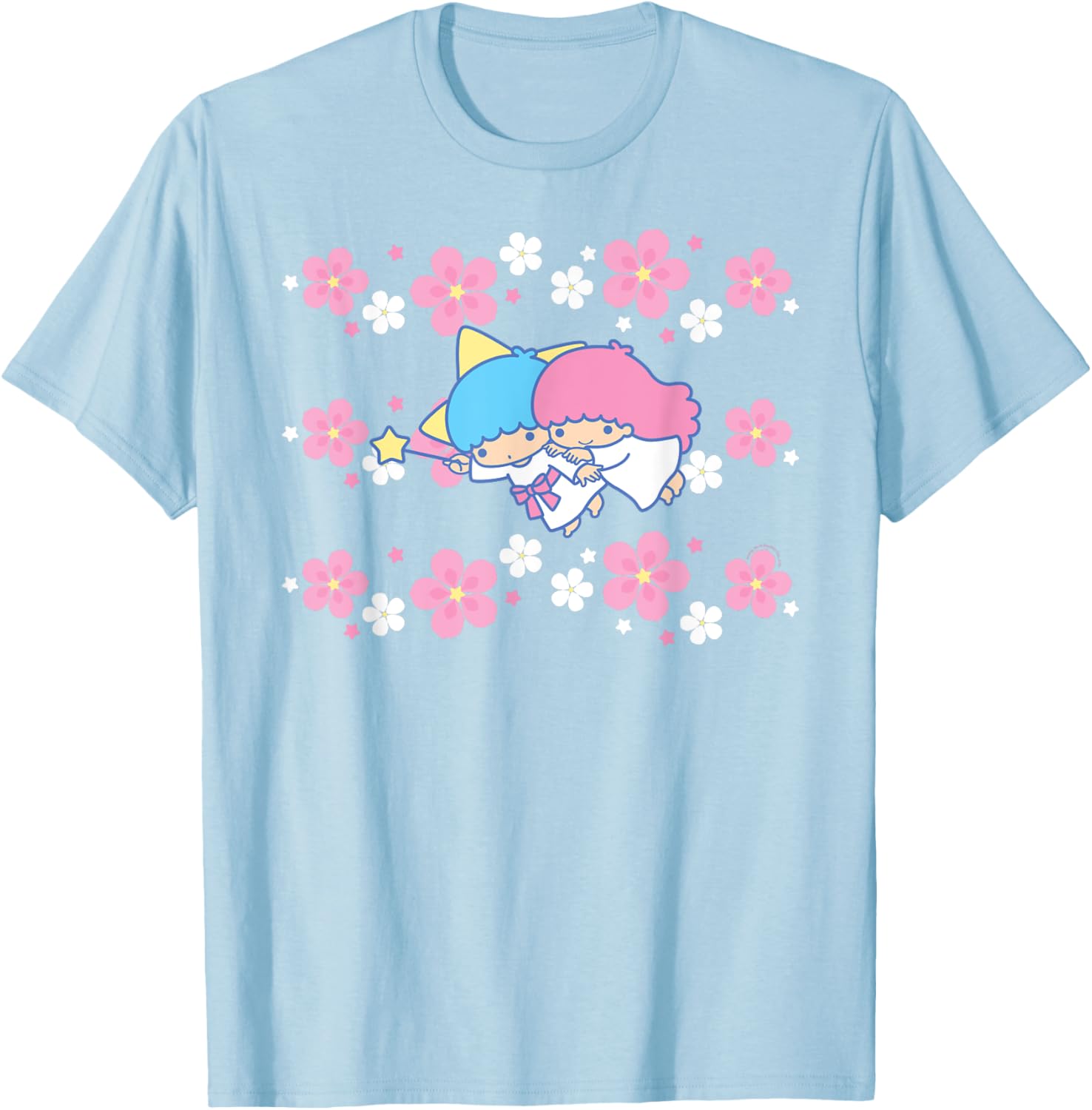 Little Twin Stars Tropical Flowers T-Shirt for Casual Style and Fun Fashion - 10