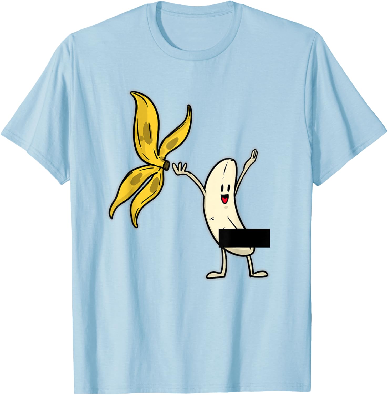 Funny Banana Striptease Censored Adult Tee Shirt for Humor Lovers - 9