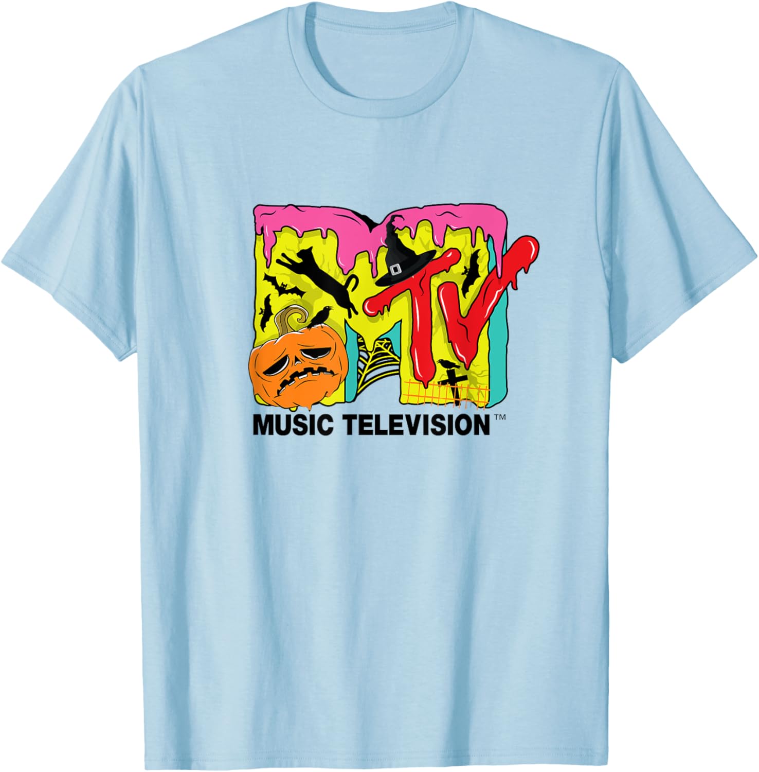 Mademark x MTV Halloween T-Shirt with Pumpkin and Cats Design - 10