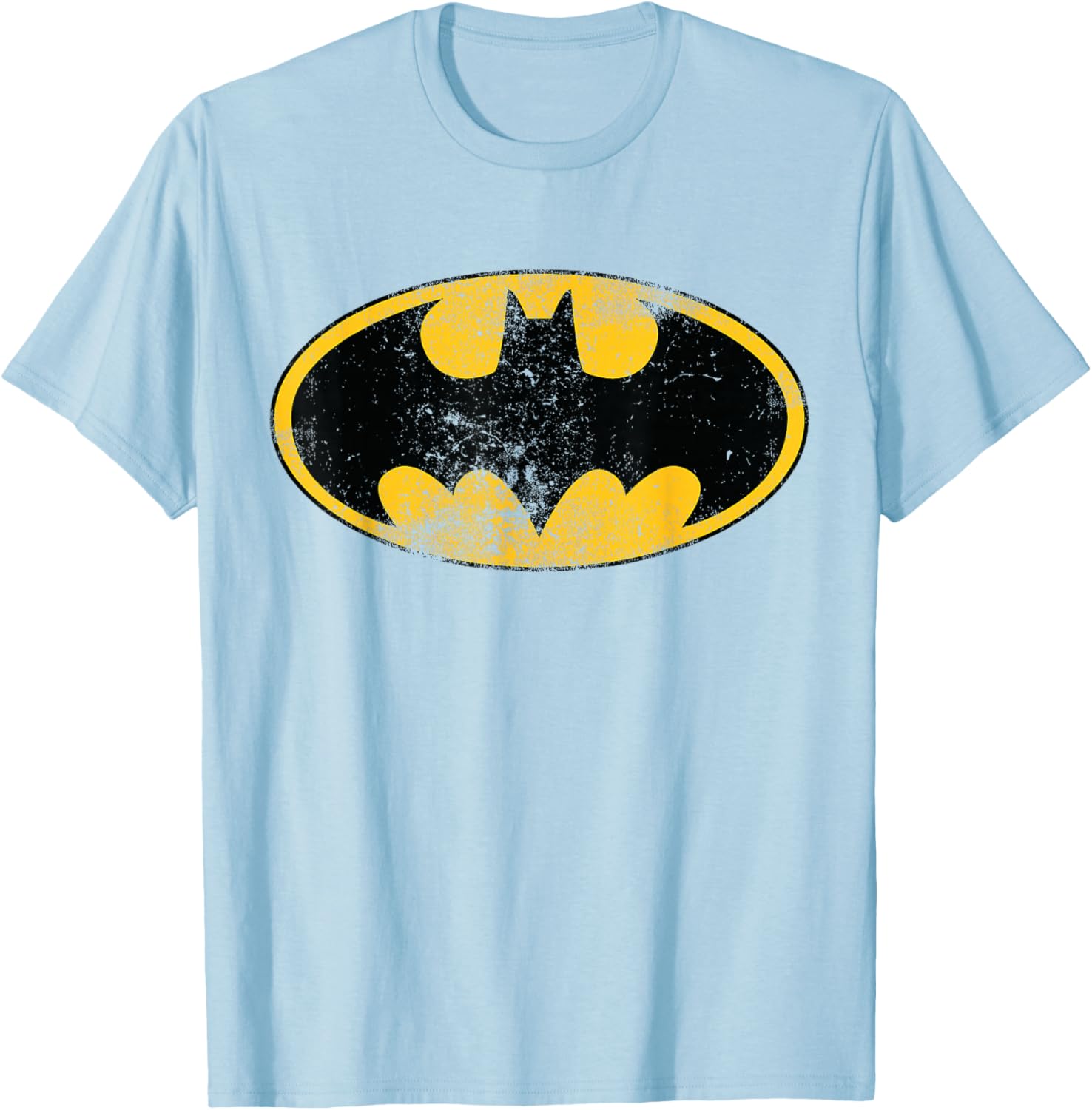 Classic Distressed DC Batman Logo T-Shirt for Superhero Fans - 13