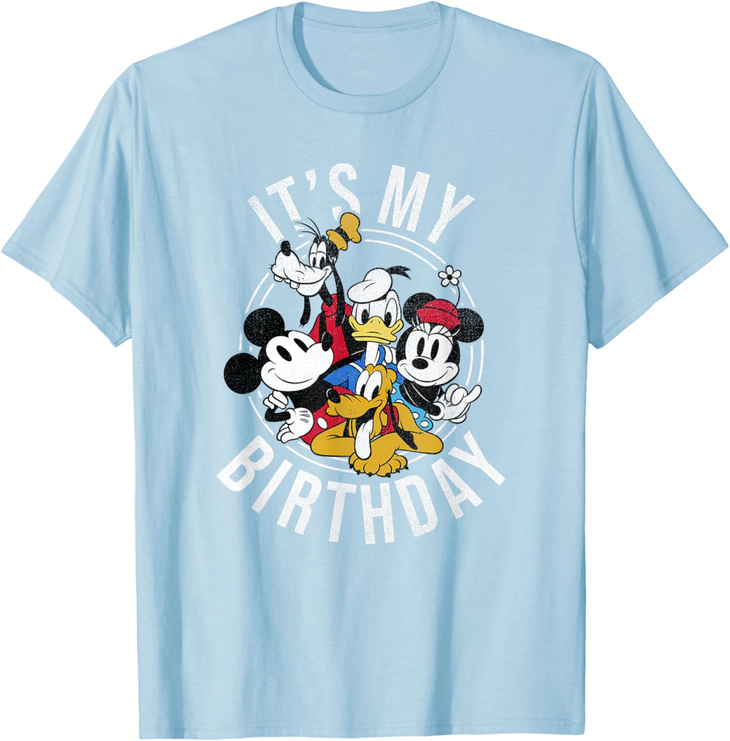 Disney Mickey and Friends Birthday Group T-Shirt for Kids and Adults - 1
