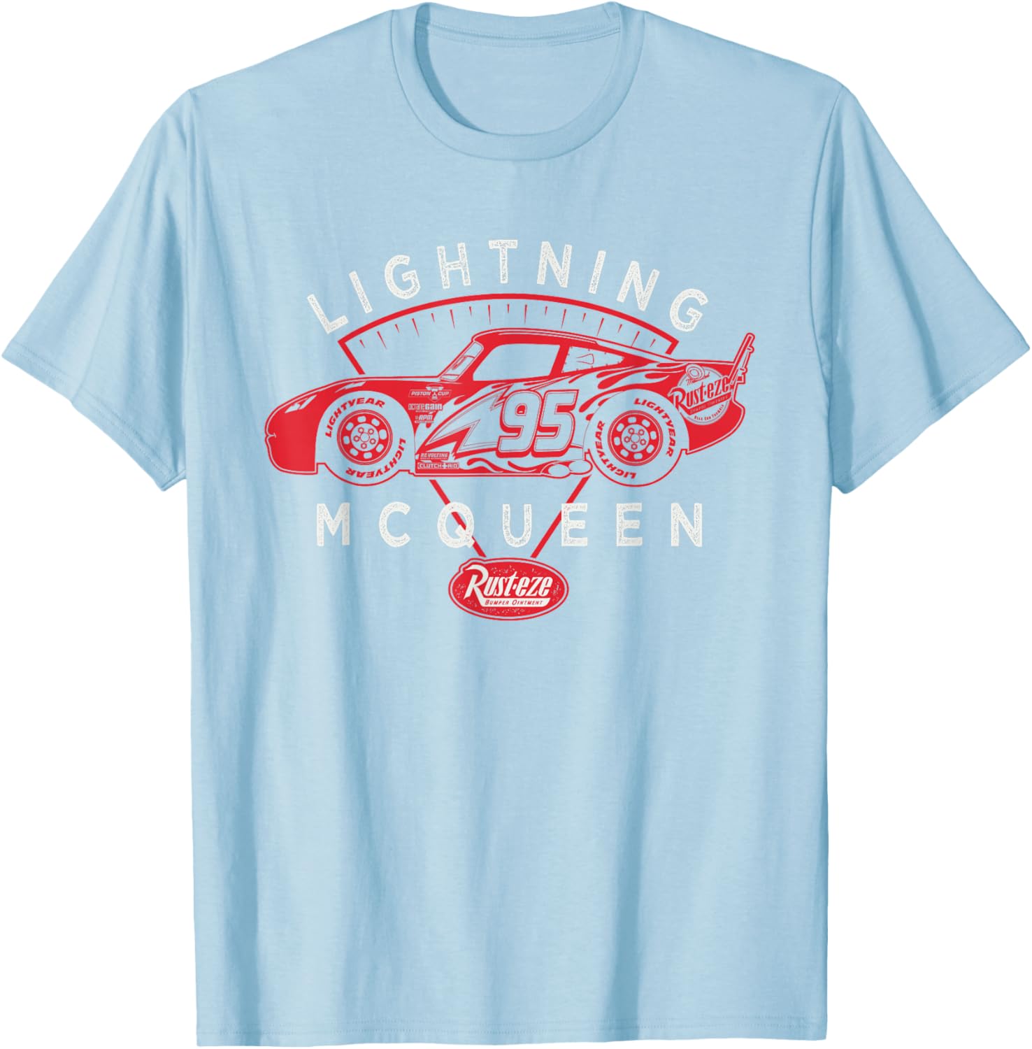 Lightning McQueen Rust-Eze Logo T-Shirt for Disney and Pixar Fans - 8
