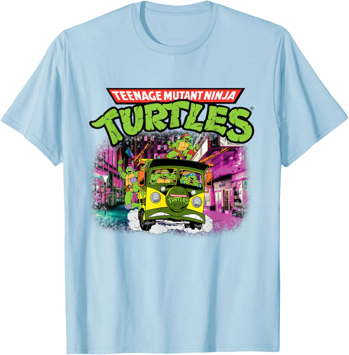 Mademark x TMNT Classic Bus T-Shirt for Teenage Mutant Ninja Turtles Fans - 4