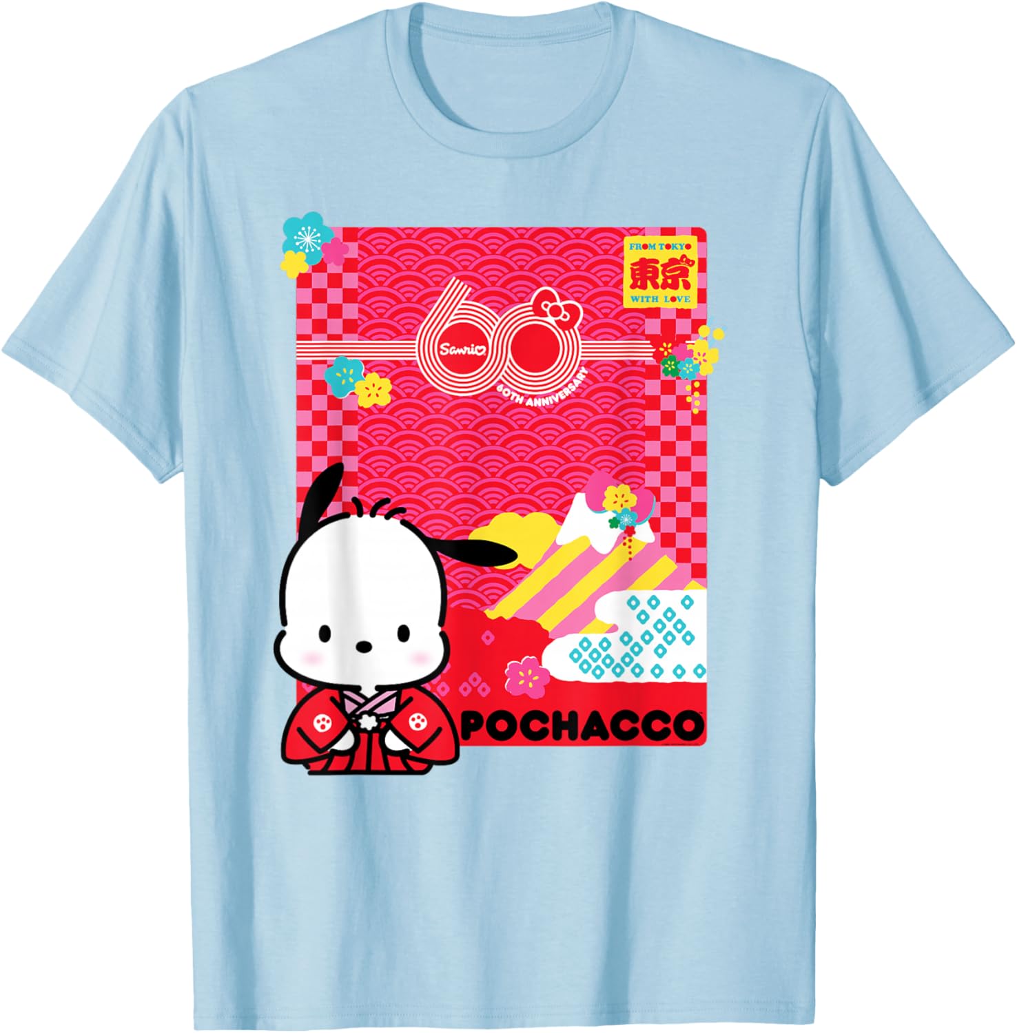 Pochacco Sanrio 60th Anniversary T-Shirt for Kids and Adults - 17