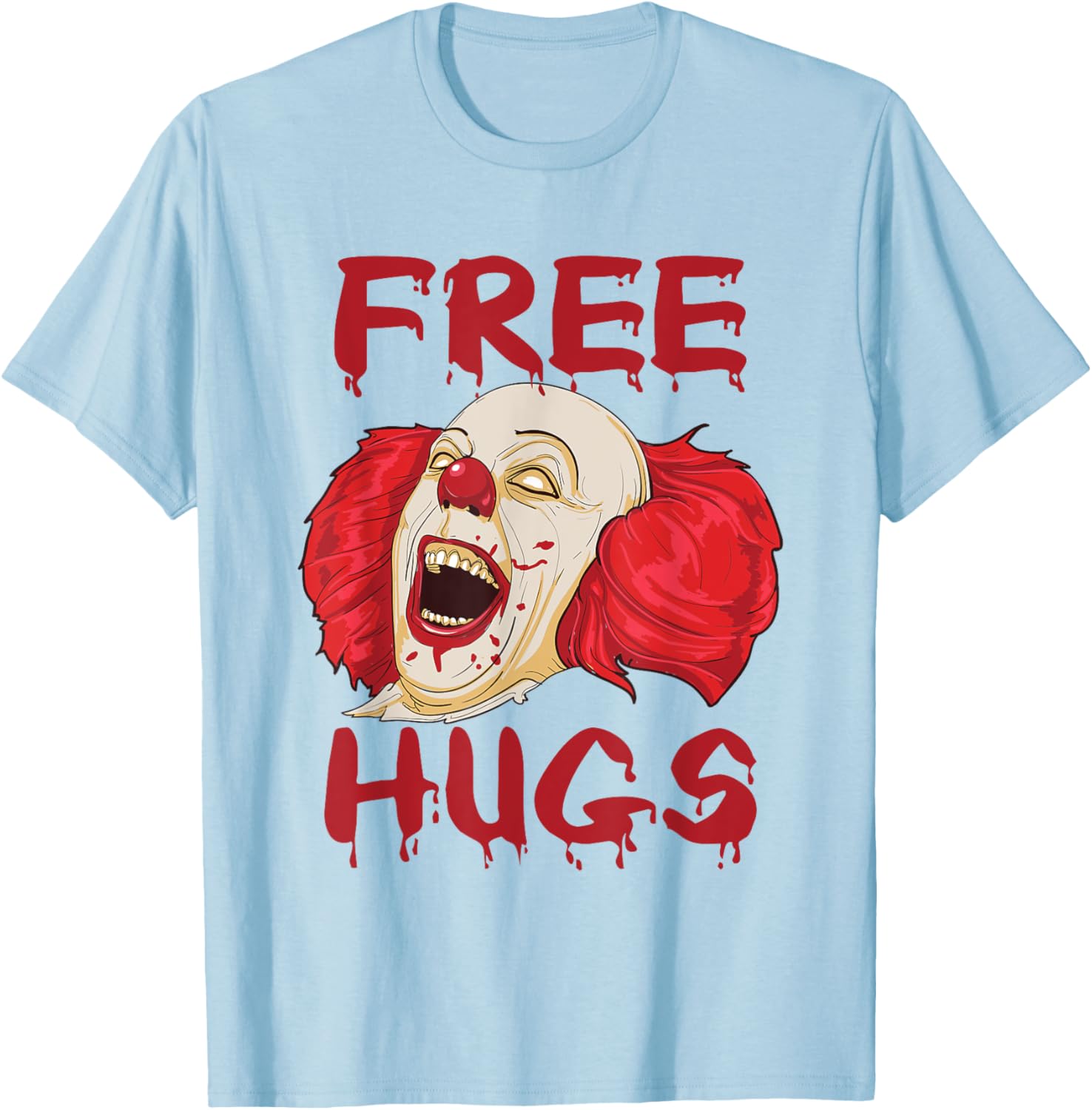 Free Hugs Halloween Scary Clown T-Shirt Gift for Horror Fans - 10