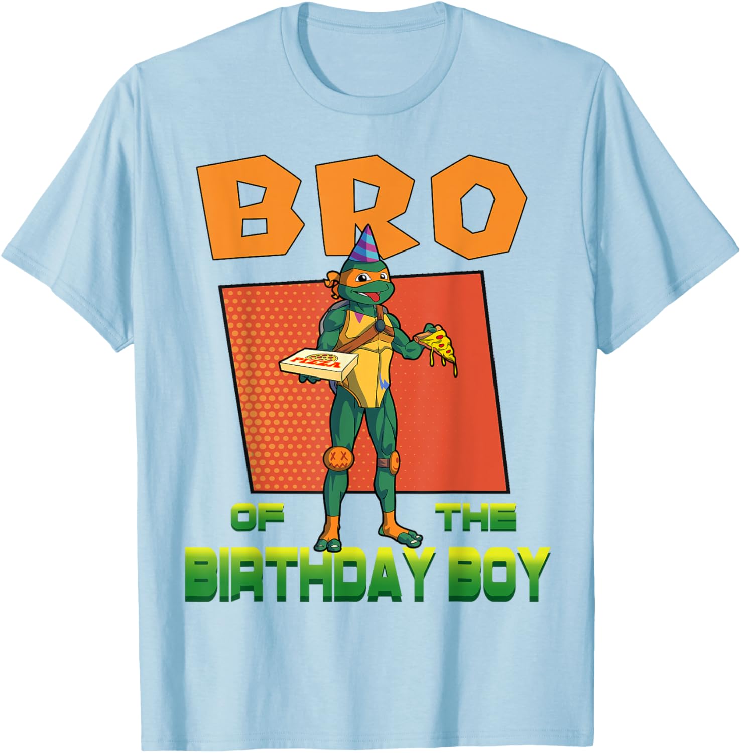 Mademark TMNT Mikey Birthday Boy Pizza Party T-Shirt for Kids - 15