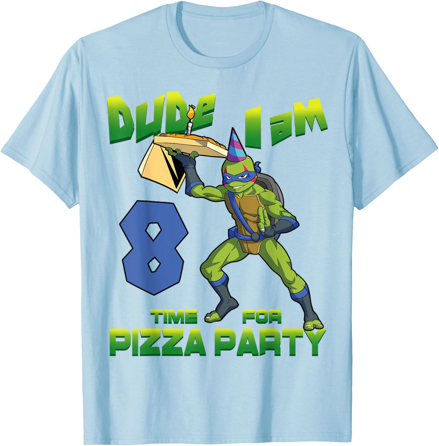 Mademark TMNT Leo Pizza Birthday T-Shirt for 8 Year Old Boys Fun Gift - 9