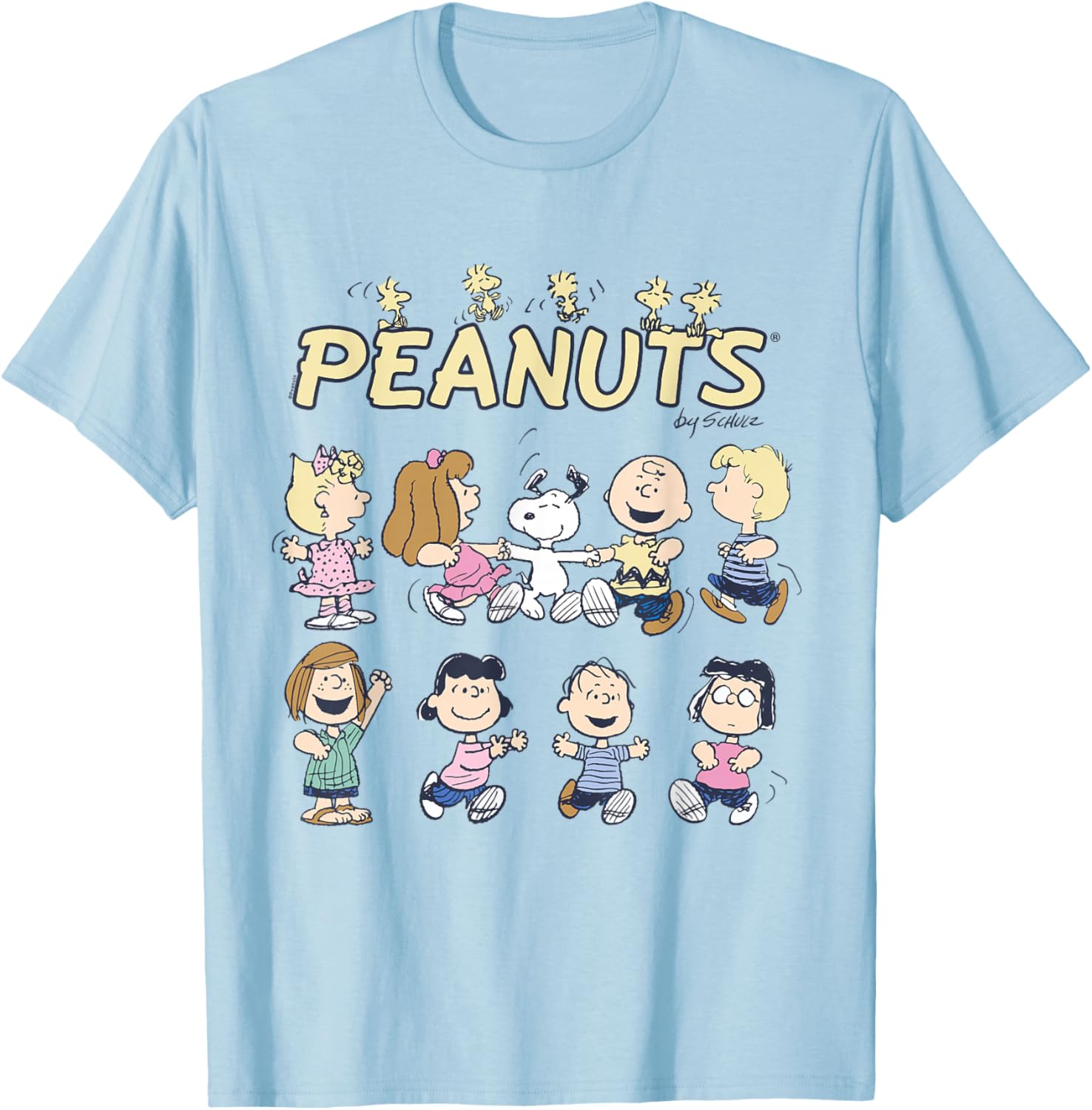 Peanuts Snoopy and Friends Dancing Short Sleeve T-Shirt for Fun Style - 13