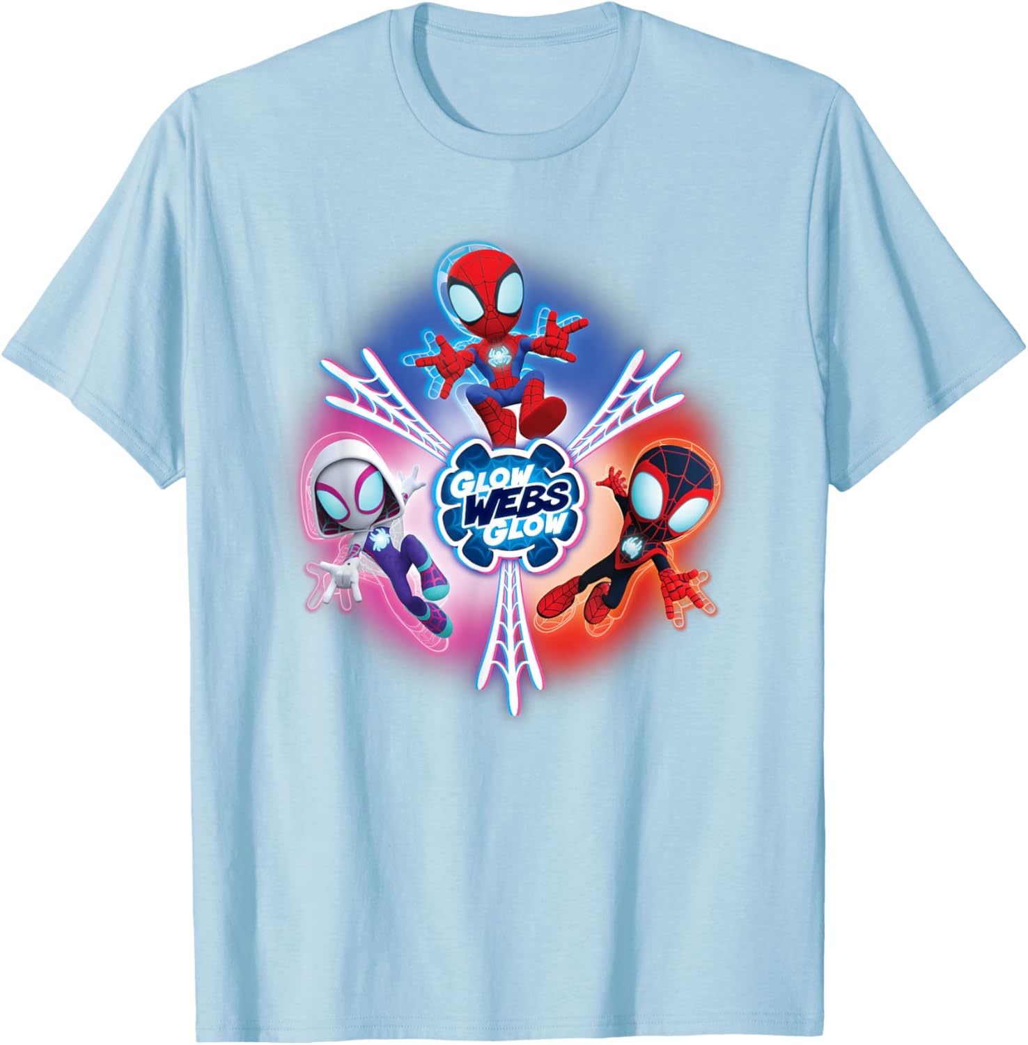 Marvel Spidey and Friends Glow Webs T-Shirt for Kids and Fans - 27