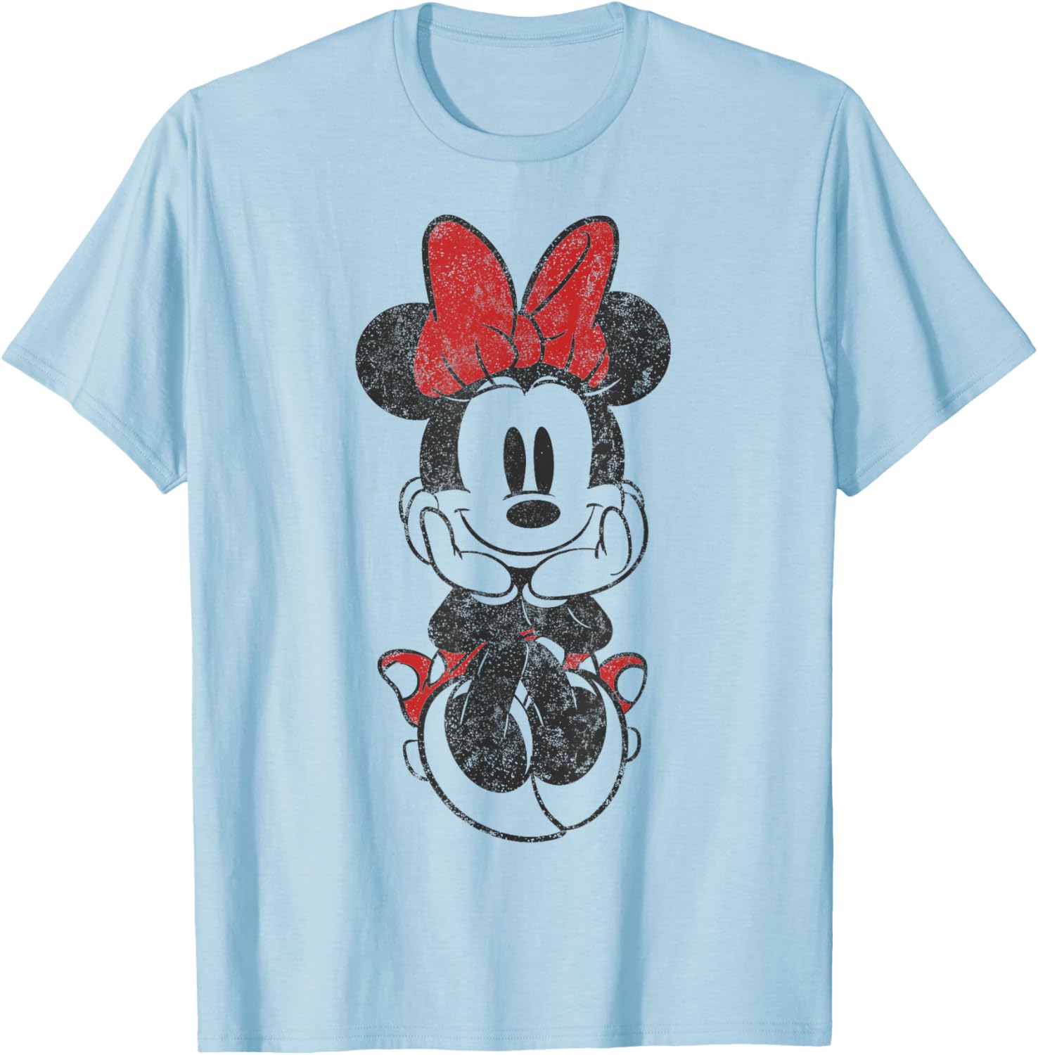 Vintage Minnie Mouse Sitting T-Shirt Featuring Disney Mickey And Friends - 1