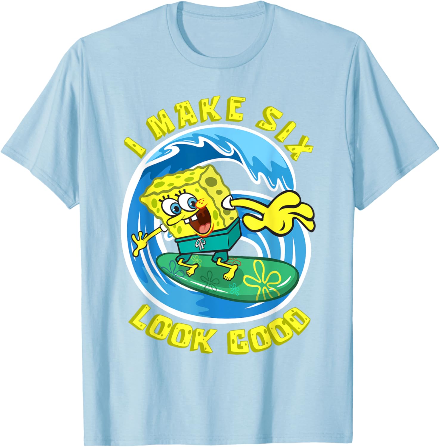 Mademark SpongeBob SquarePants 6th Birthday T-Shirt for Kids Fun Gift - 17