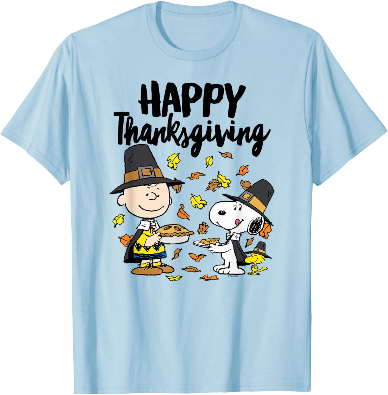 Happy Thanksgiving Peanuts T-Shirt with Charlie Brown Snoopy Woodstock - 10