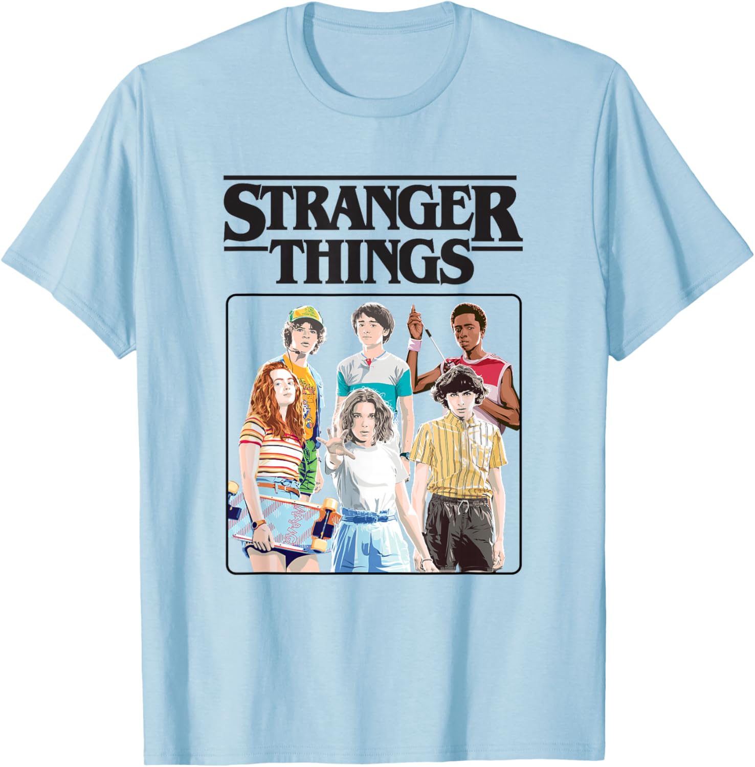 Stranger Things Vintage Eighties T-Shirt with Retro Group Logo Design - 11