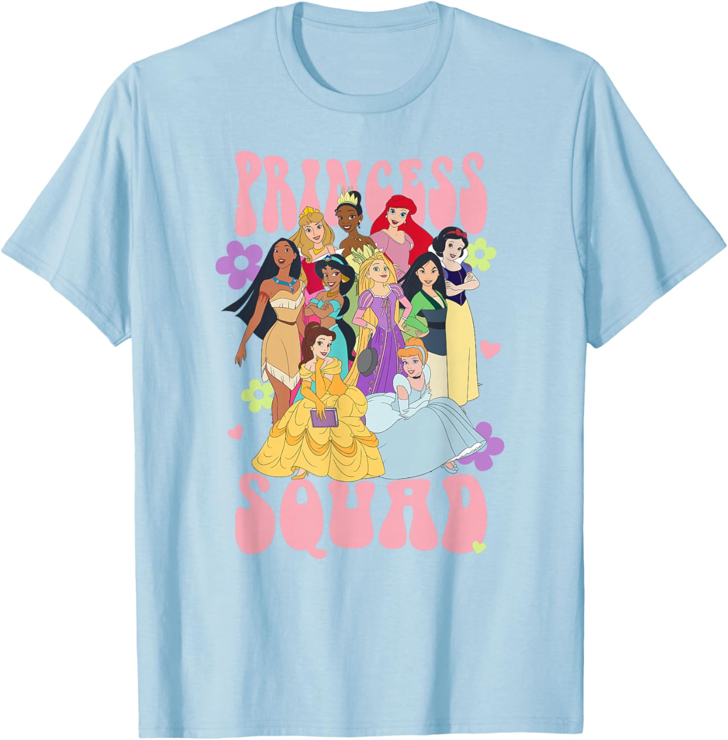 Disney Princess Epic Squad Girl Power Floral T-Shirt for Girls - 10