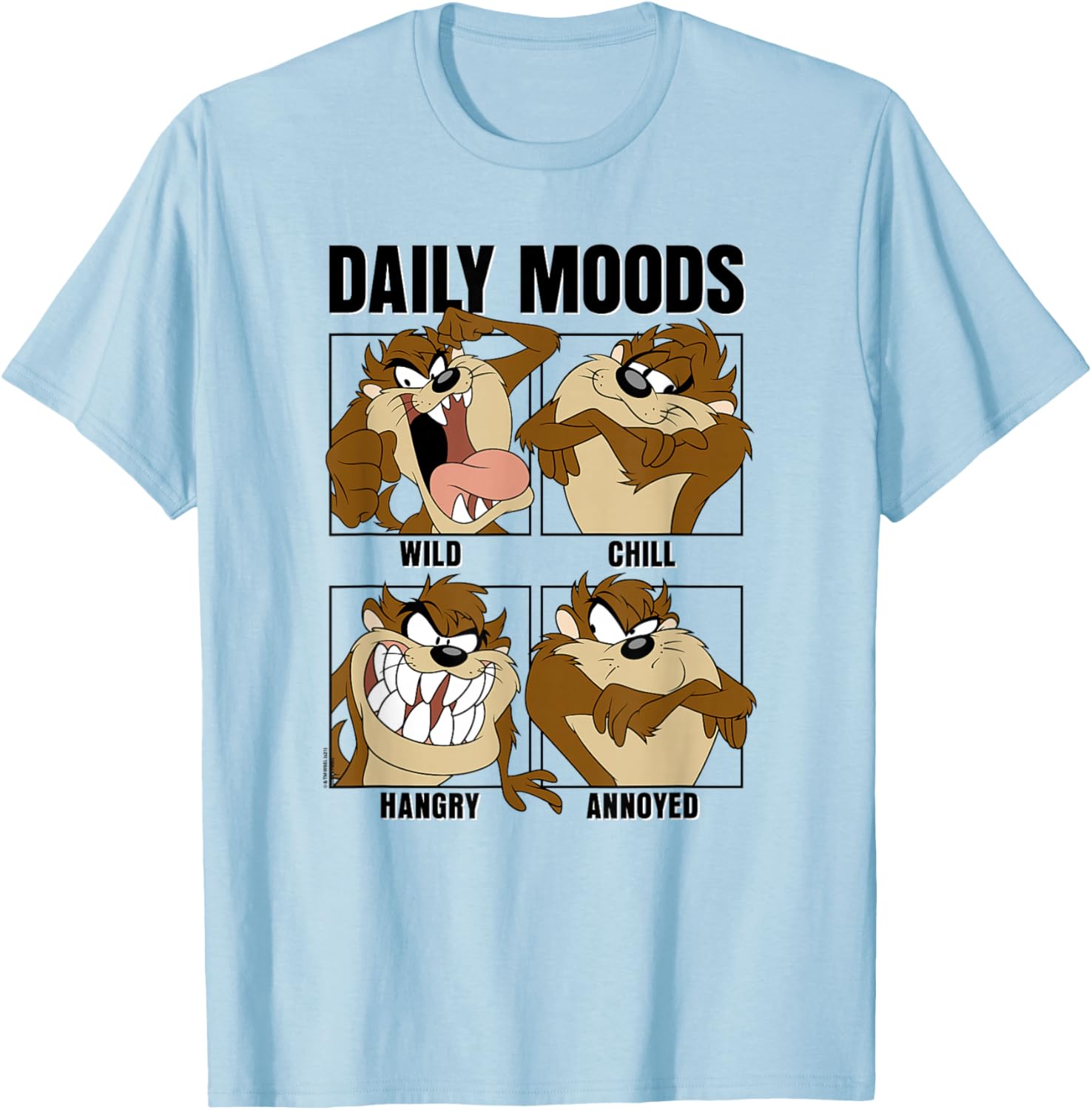 Looney Tunes Tazmanian Devil Daily Moods Panel T-Shirt for Fun Lovers - 9