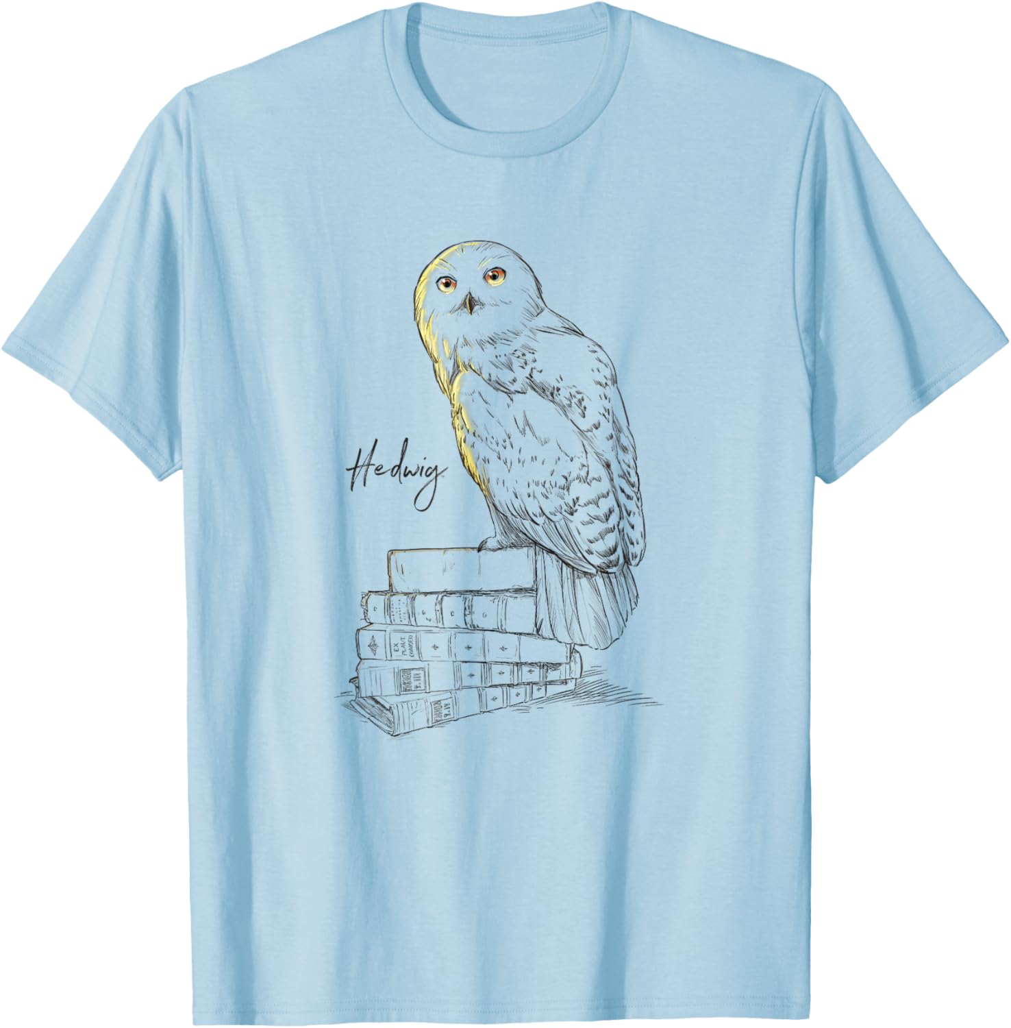 Harry Potter Hedwig Owl Sketch Chest Portrait T-Shirt for Fans - 2