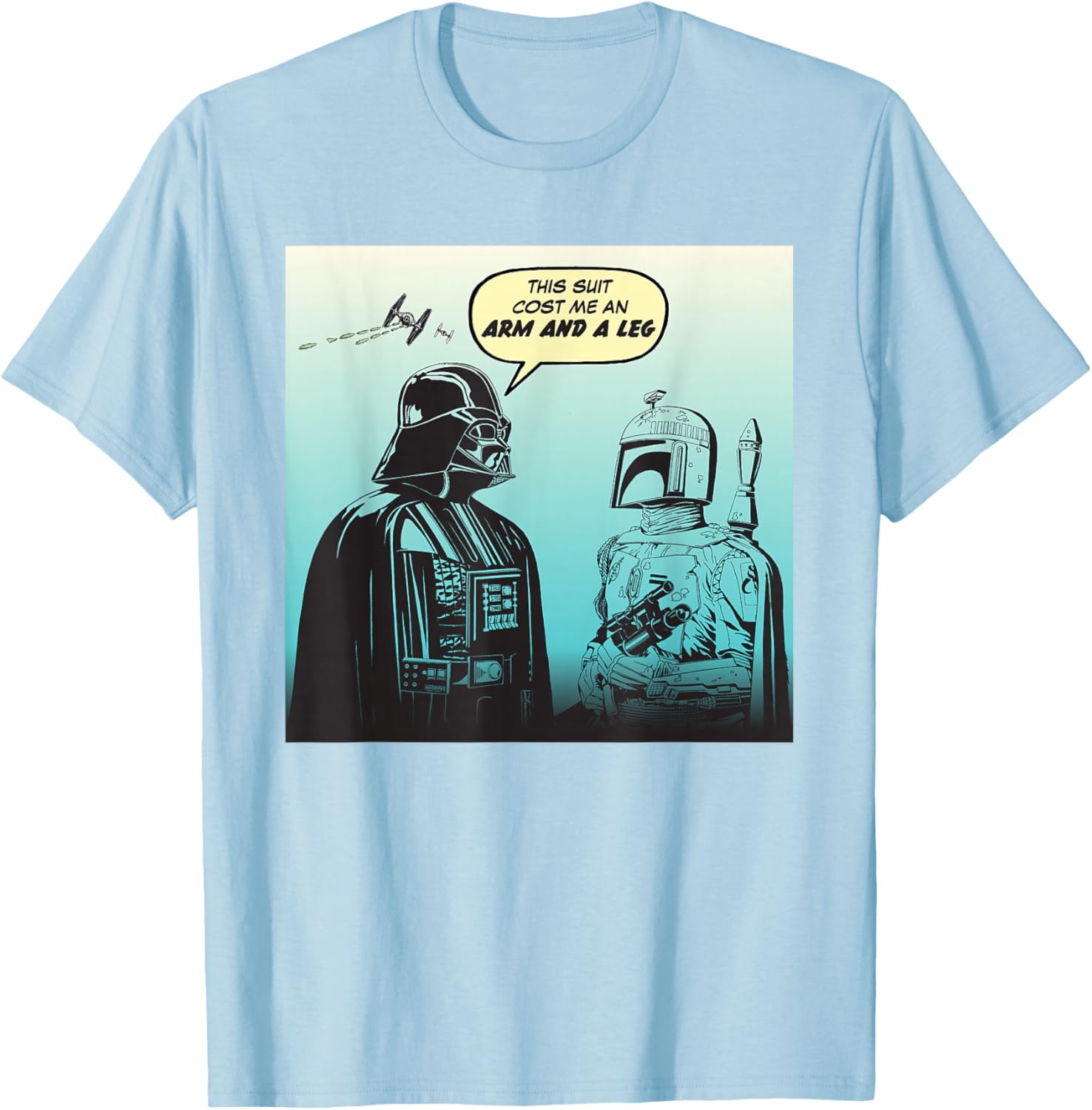 Star Wars Funny Darth Vader and Boba Fett Comic T-Shirt for Fans - 4