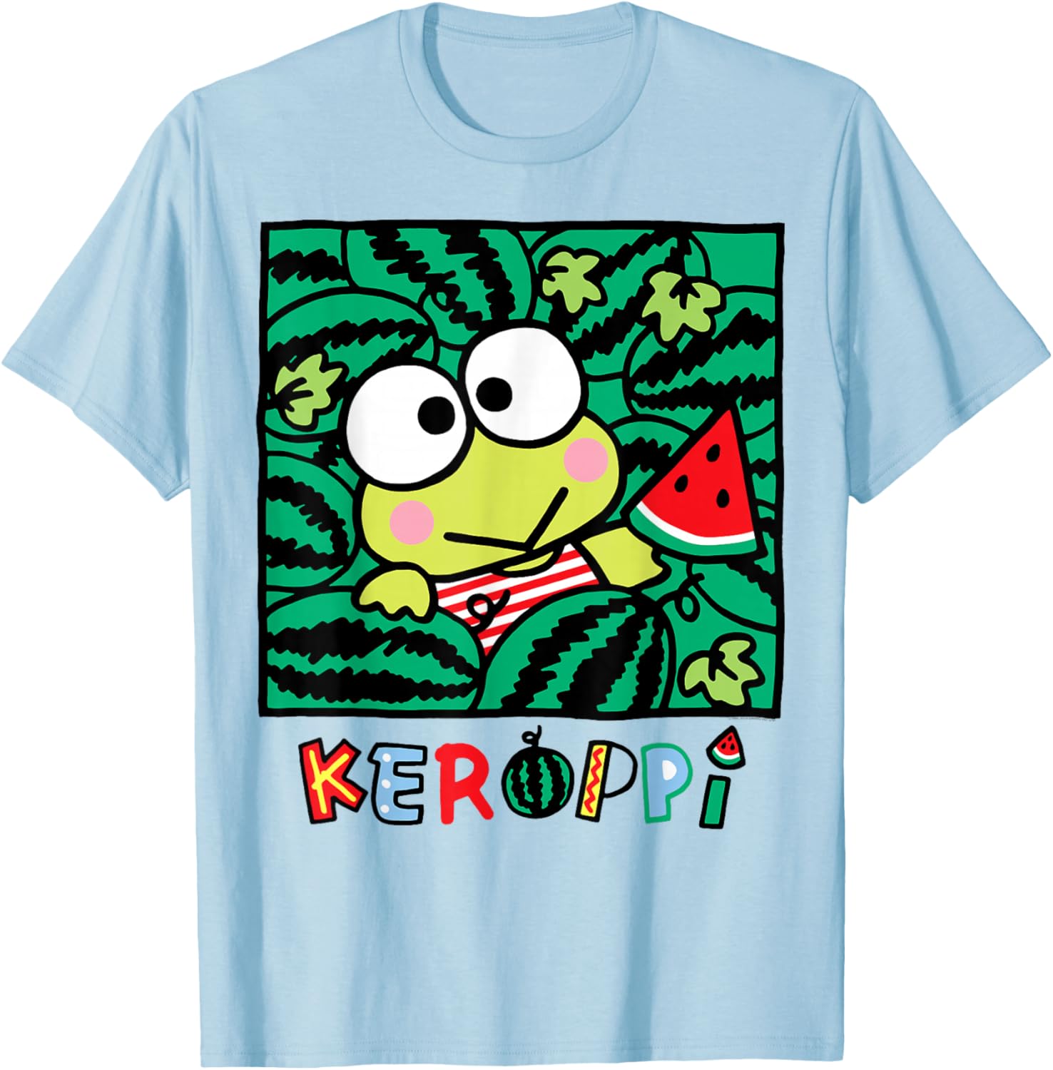 Keroppi Watermelon Summer Fun T-Shirt for Kids and Adults - 15