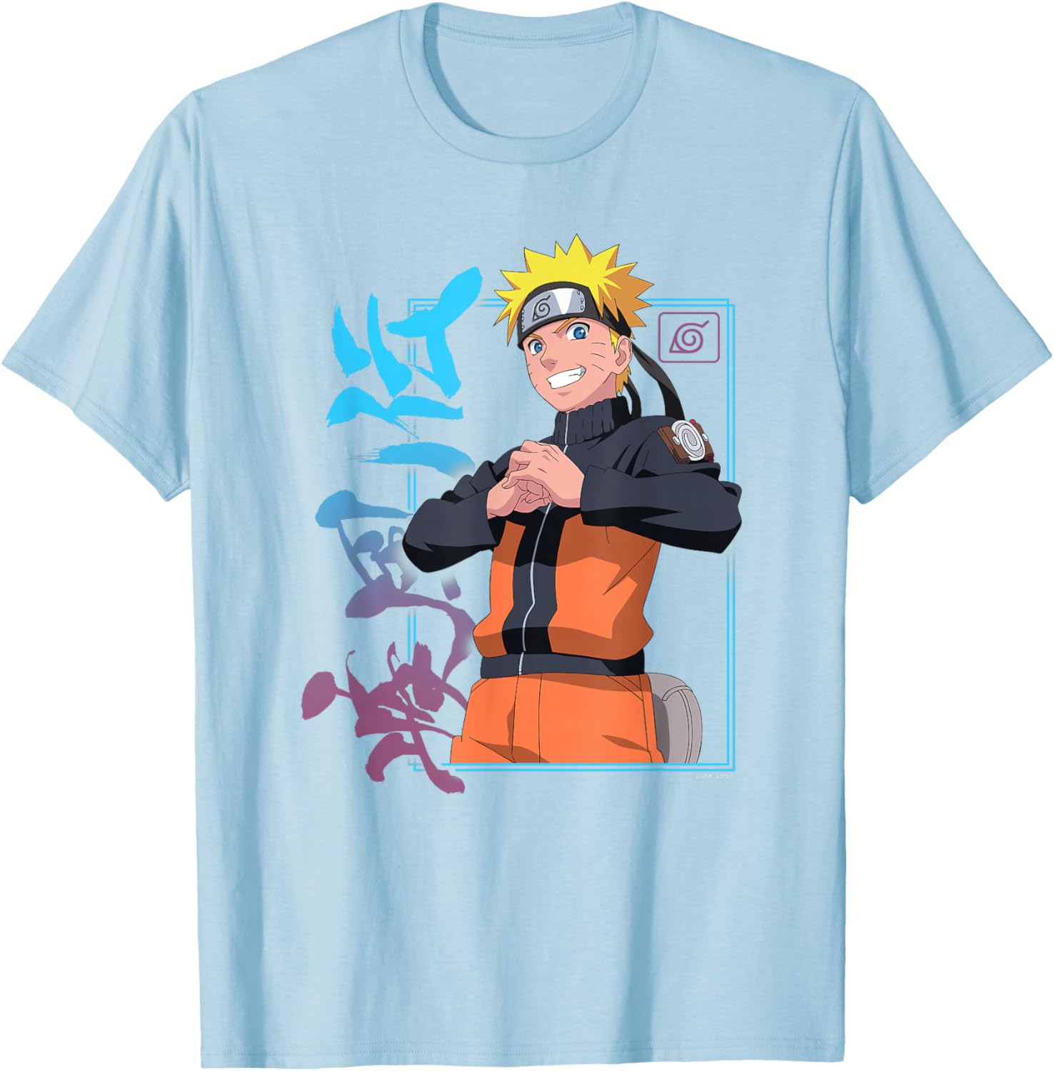 Naruto Shippuden Kanji Frame T-Shirt for Anime Fans - Stylish Apparel - 9