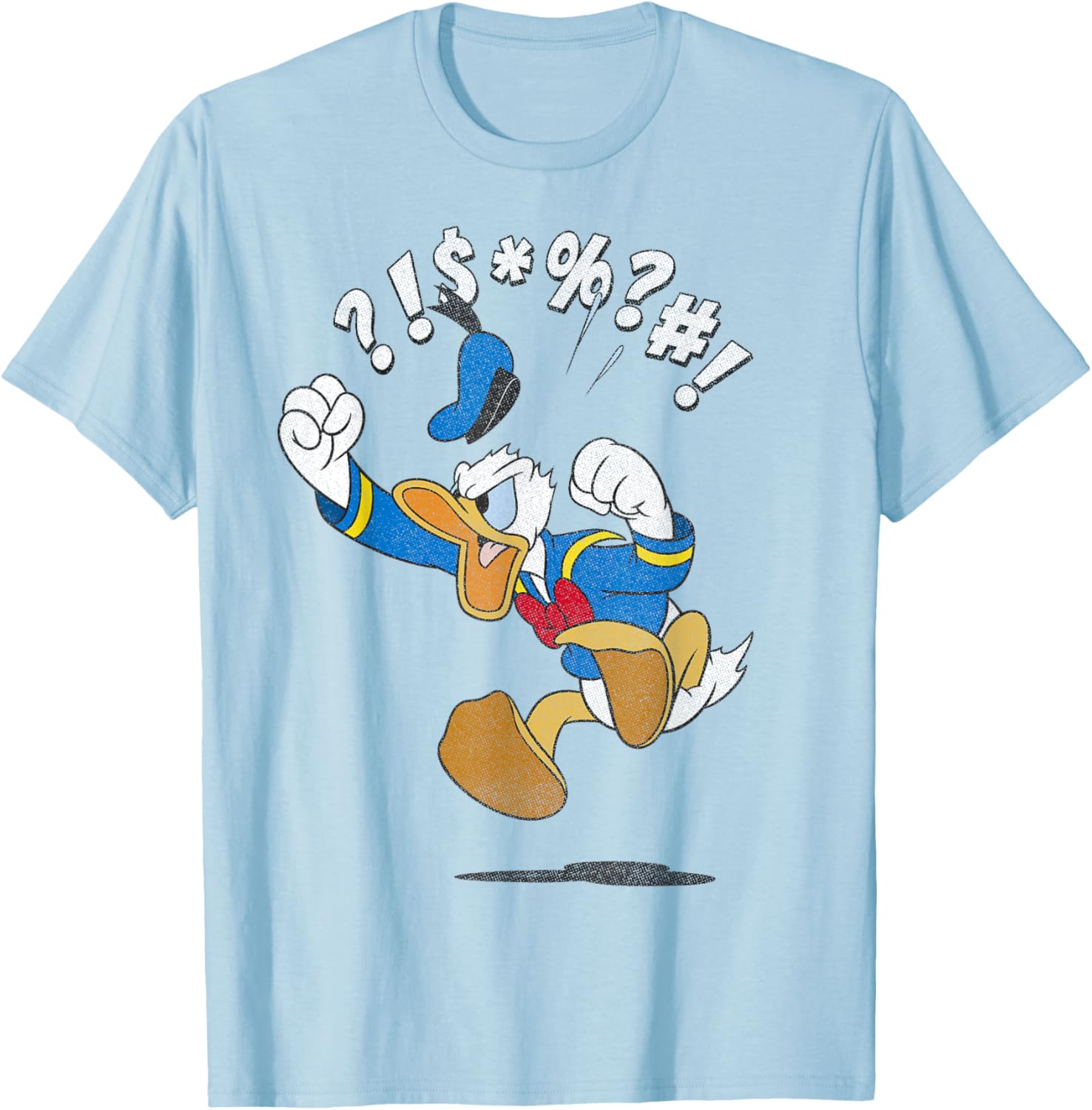 Vintage Donald Duck Angry Jump T-Shirt featuring Disney Mickey and Friends - 7