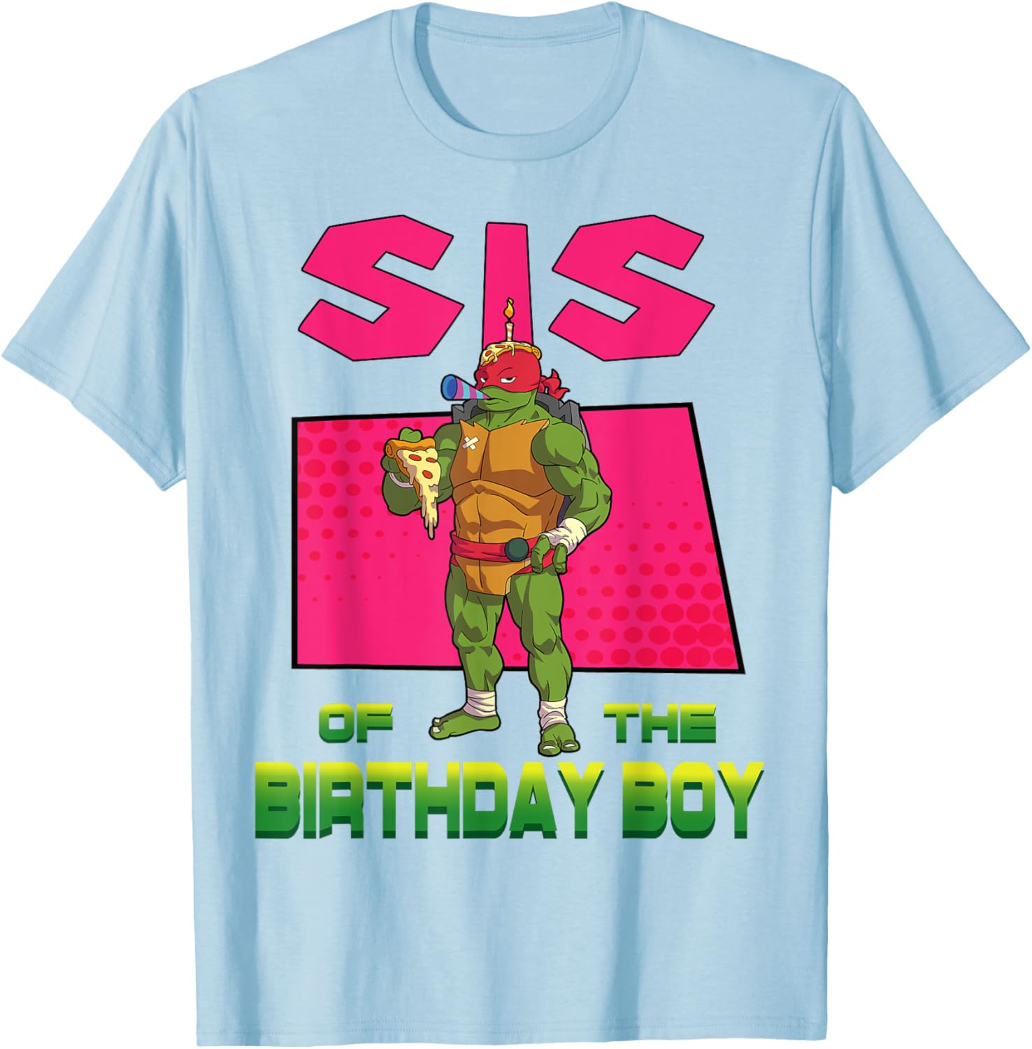 Mademark TMNT Raph Sister Pizza Party T-Shirt for Birthday Fun - 23