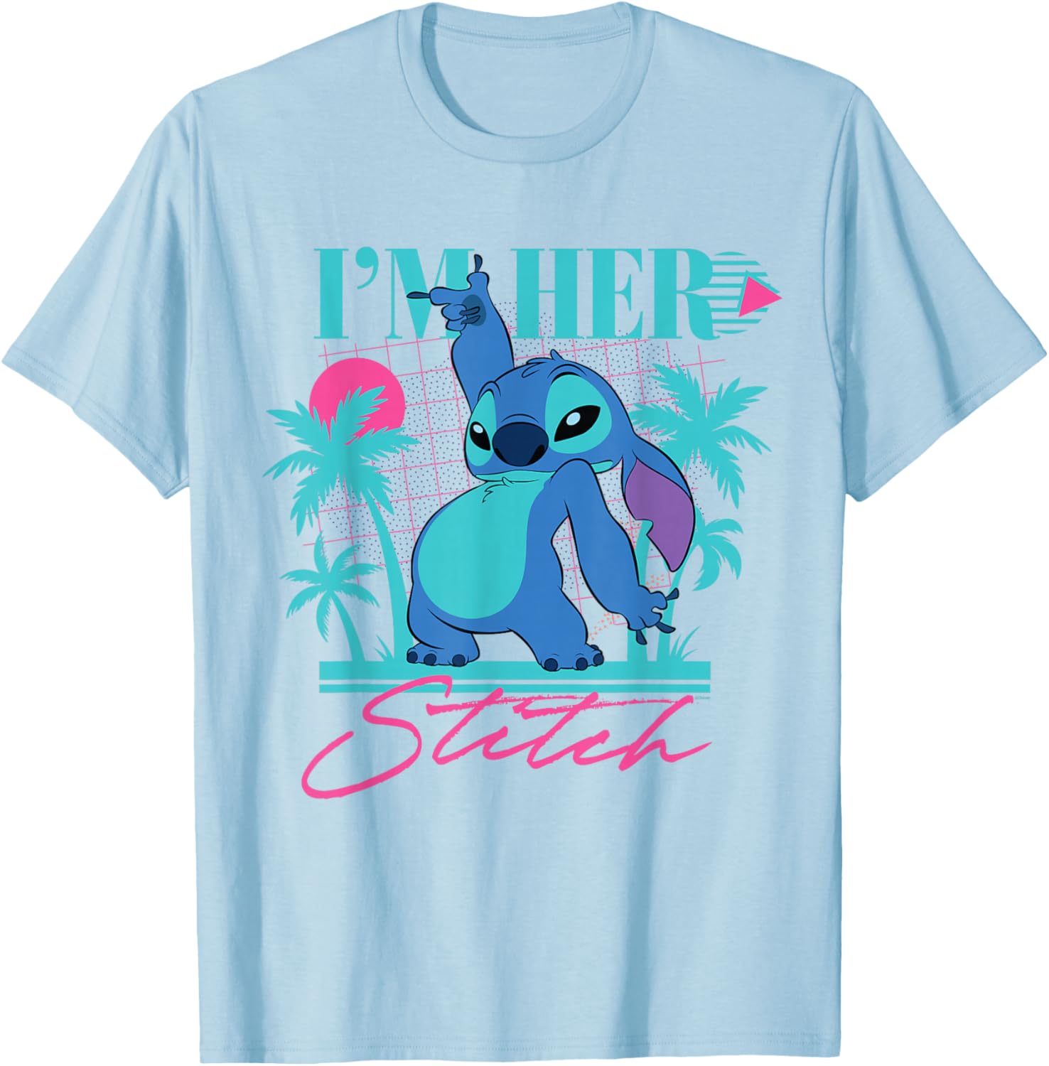 Disney Stitch Retro 90s Couples Matching I'm Her Stitch T-Shirt for Fun Love - 19