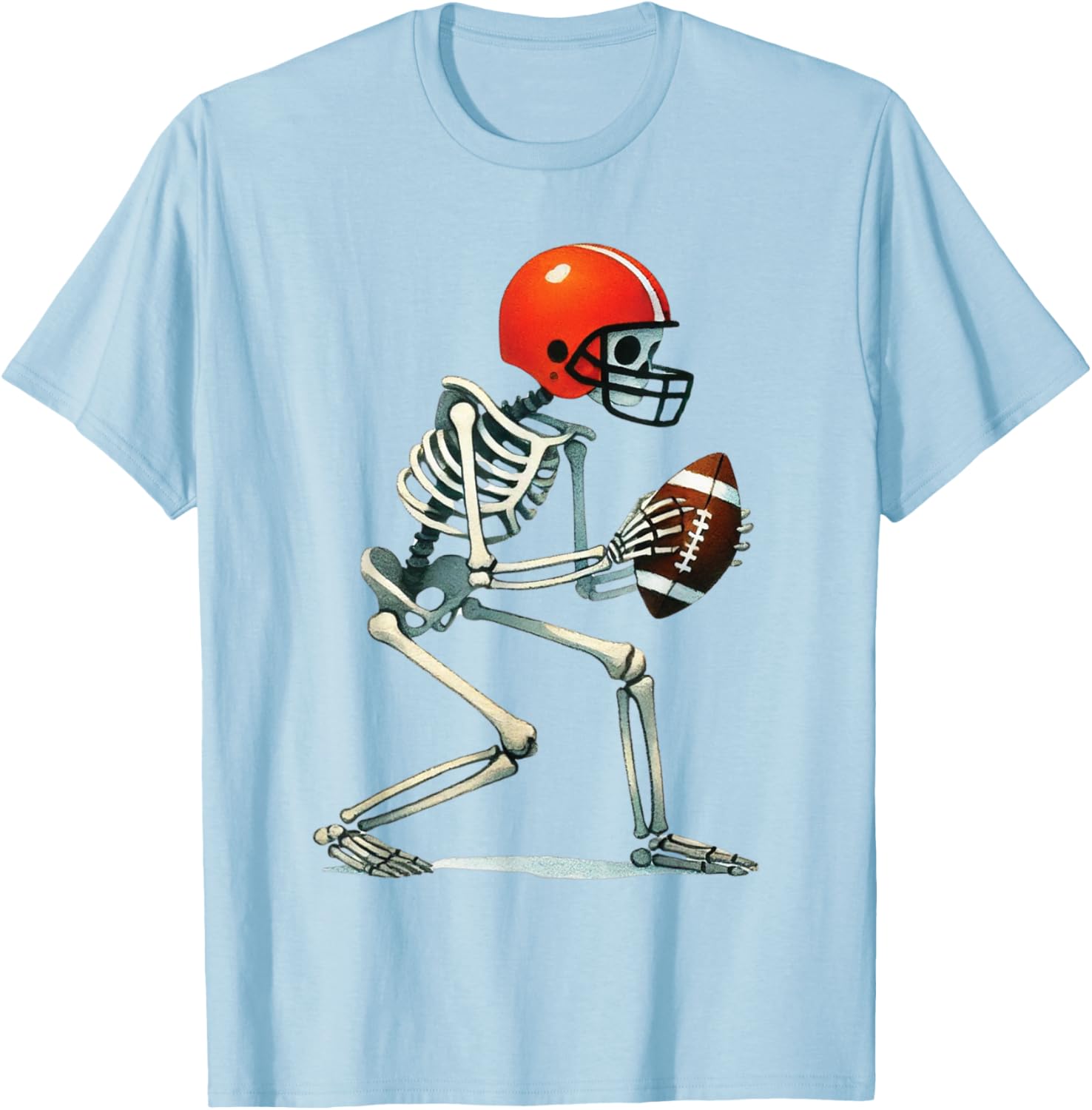 Funny Skeleton Football Halloween Costume Tee for Boys and Men - 15