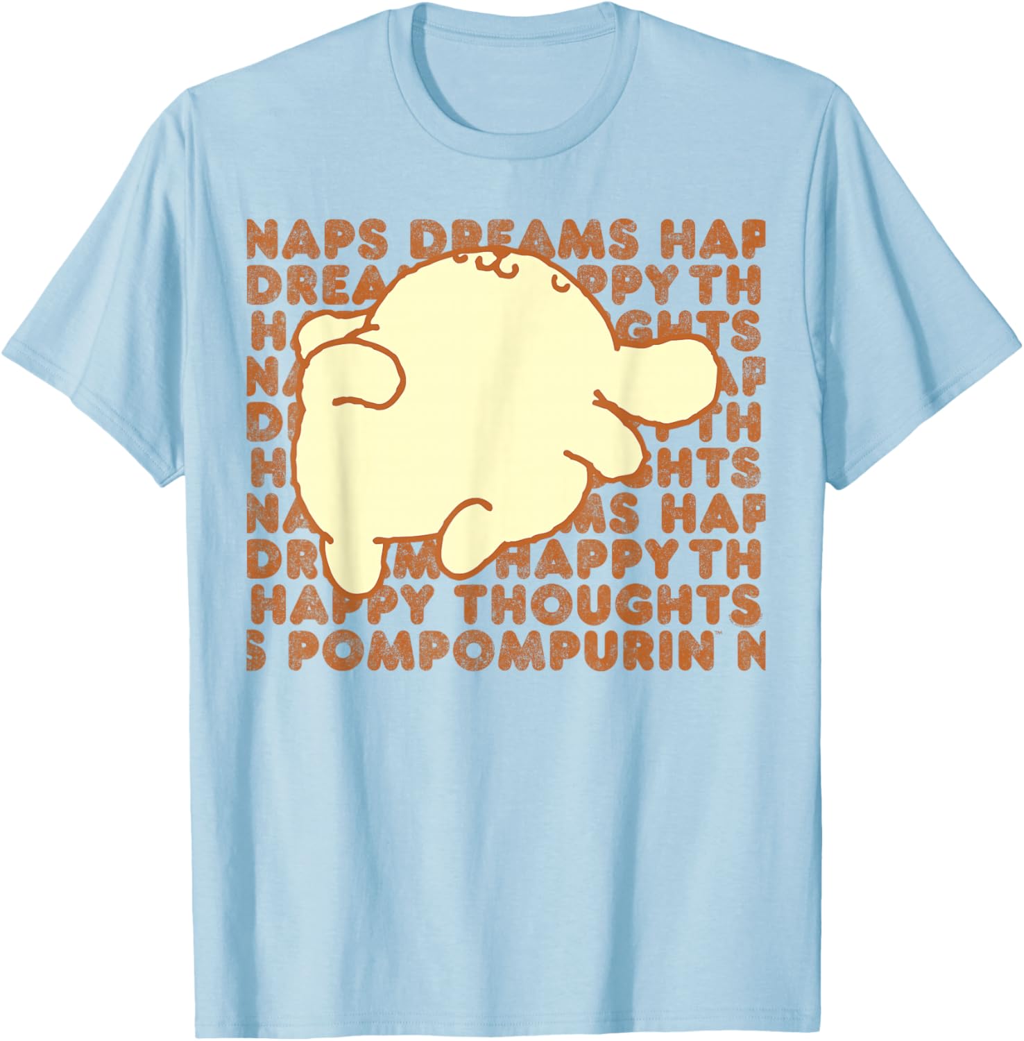 Pompompurin Happy Thoughts Nap Time T-Shirt for Cozy Relaxation - 12