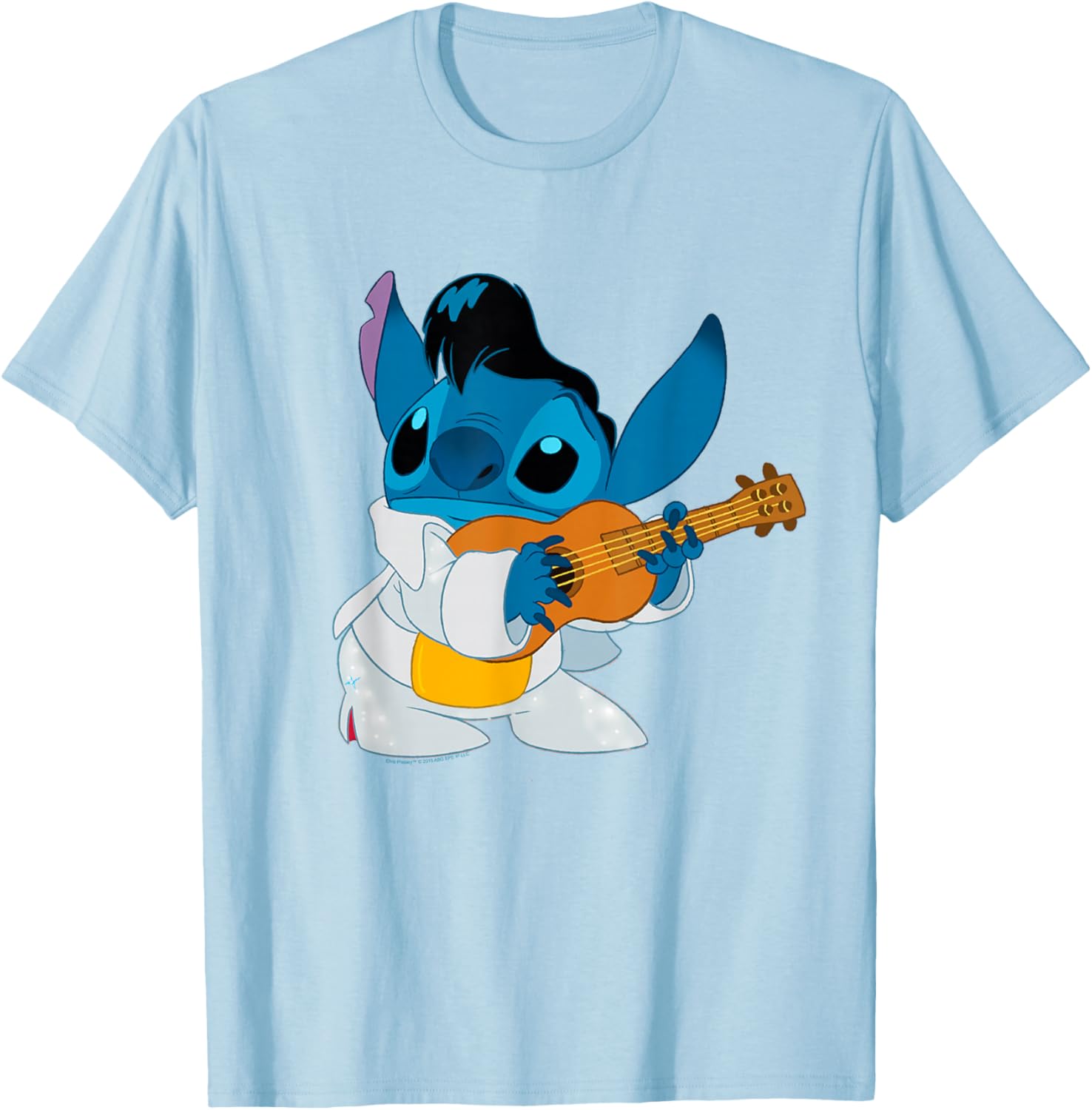 Lilo & Stitch Elvis Stitch Ready to Play Logo T-Shirt for Fans - 7