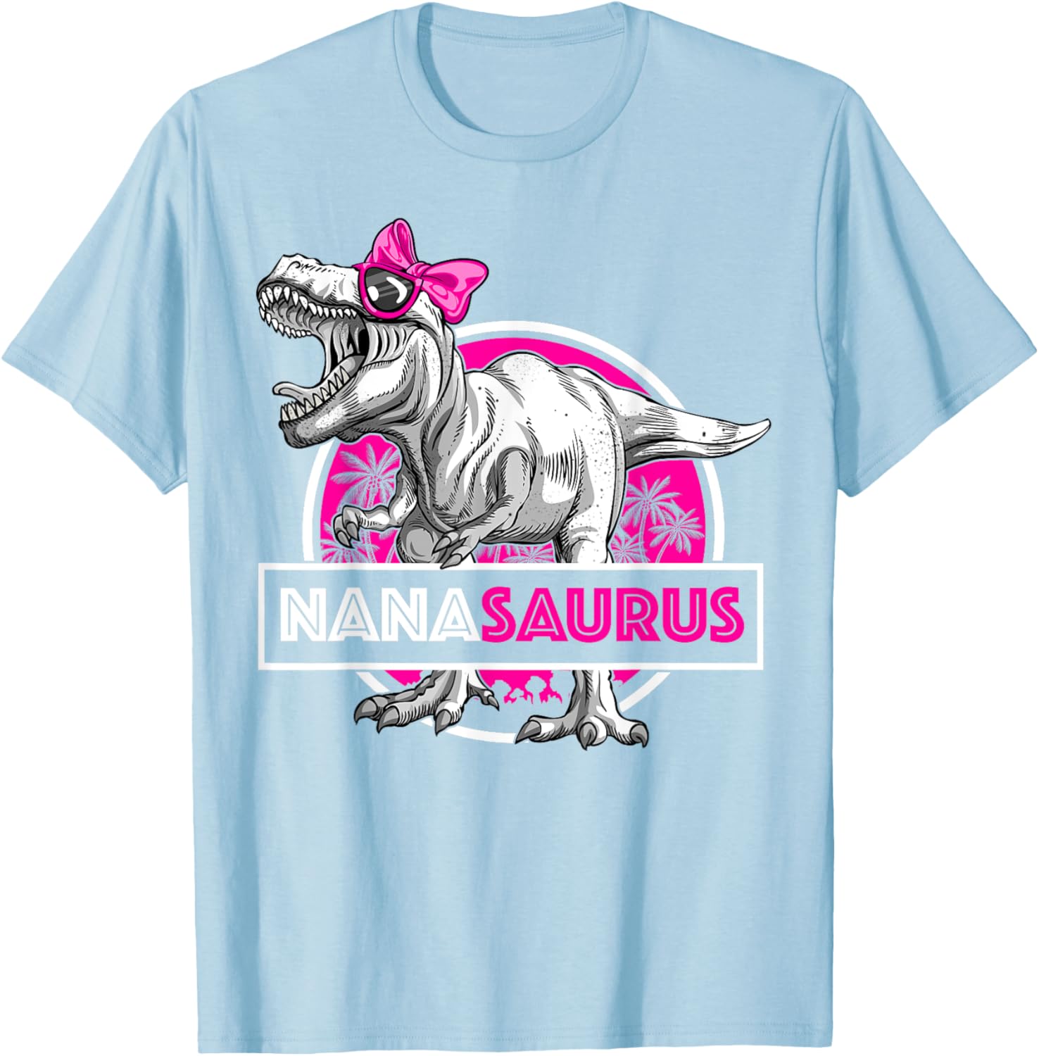 Funny Nanasaurus T-Rex Matching Dinosaur T-Shirt for Grandma and Kids - 11