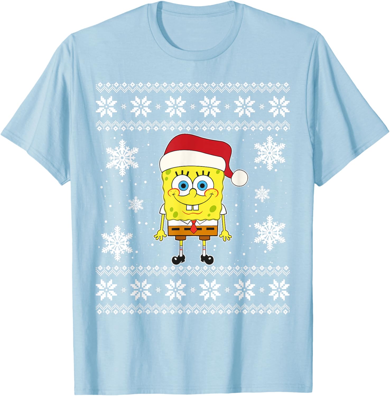 Mademark SpongeBob SquarePants Holiday Christmas Graphic T-Shirt for Fun - 9