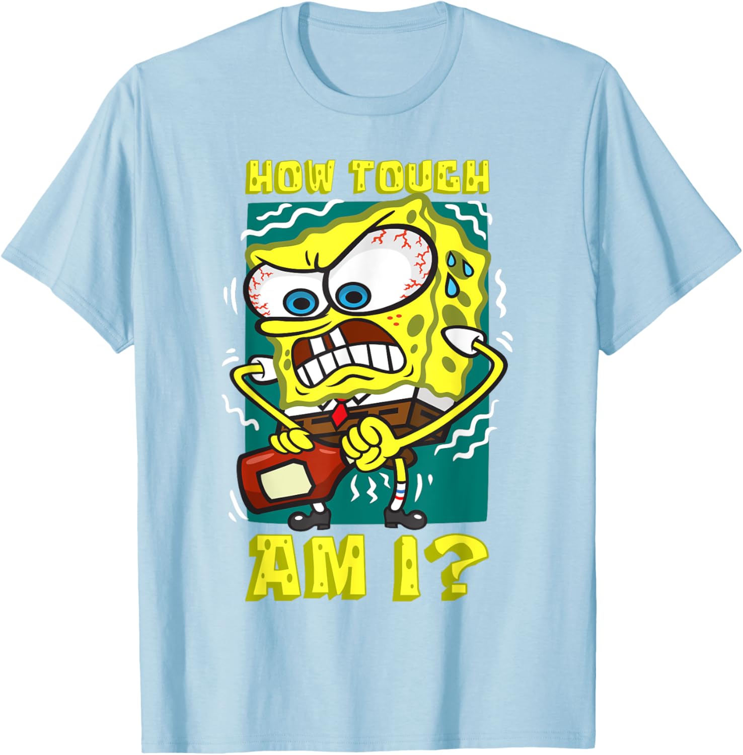Mademark SpongeBob SquarePants Funny Ketchup Bottle T-Shirt for Fans - 1