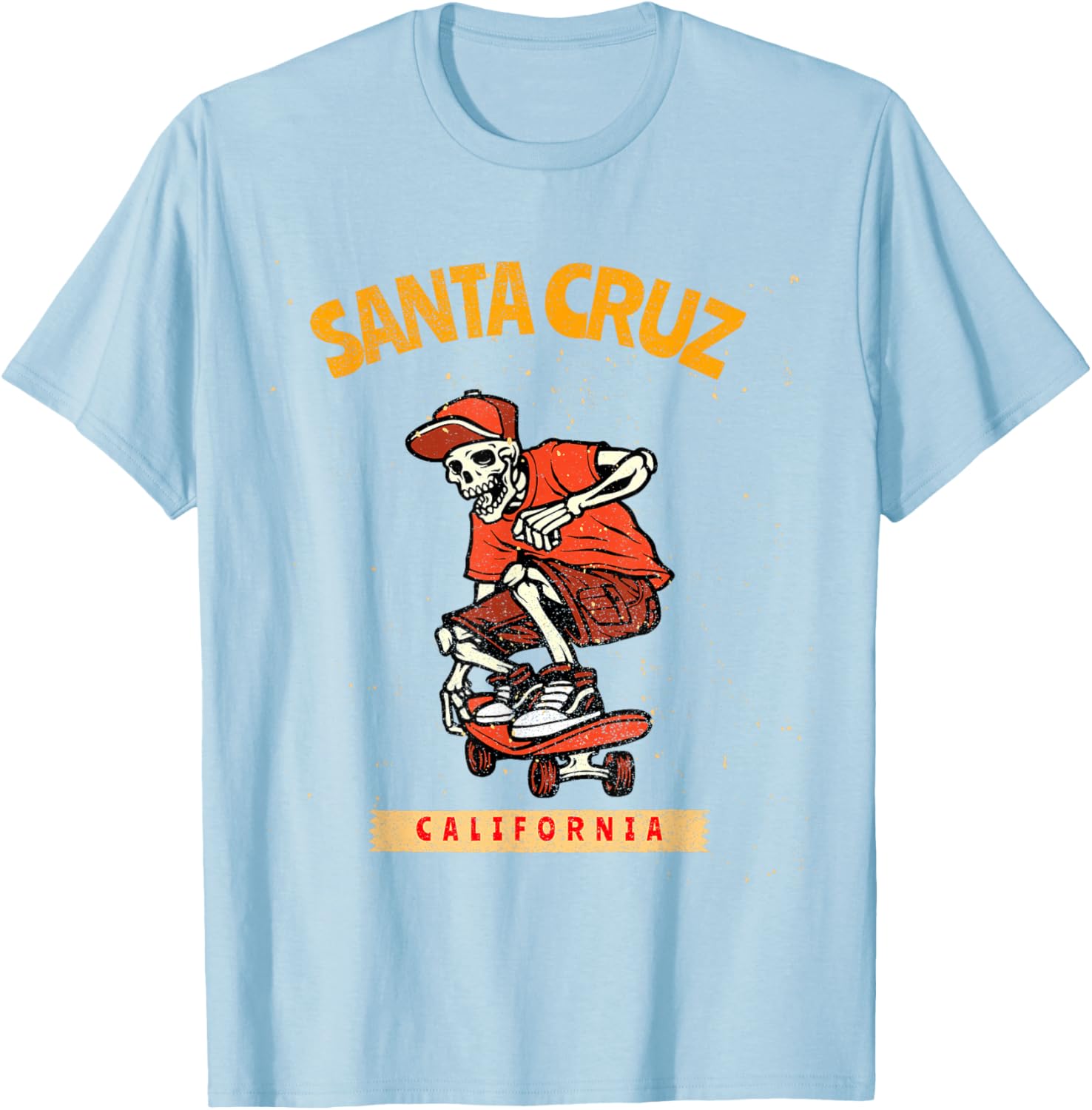 Vintage Santa Cruz Skeleton Skateboarder T-Shirt for Skateboarding Fans - 15