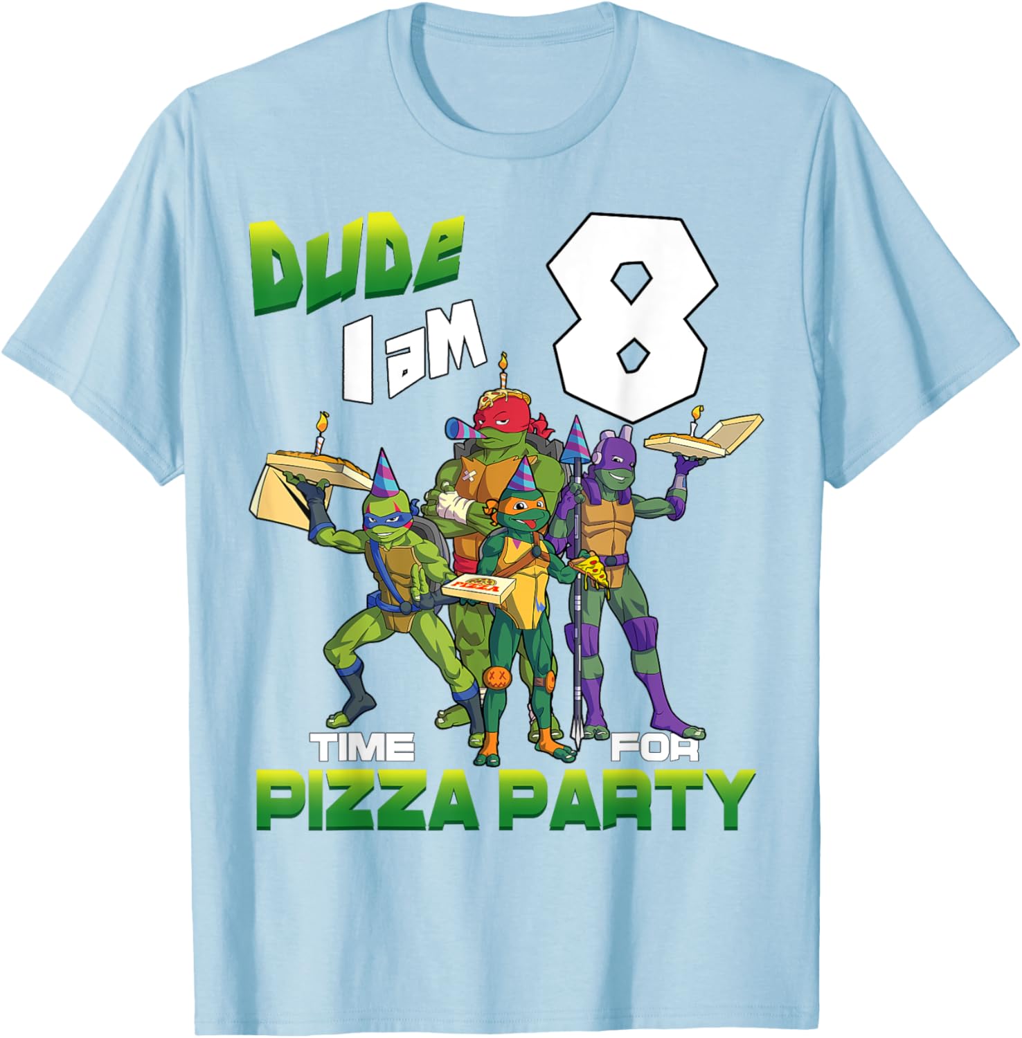 Mademark Teenage Mutant Ninja Turtles Pizza Party T-Shirt for Kids - 17