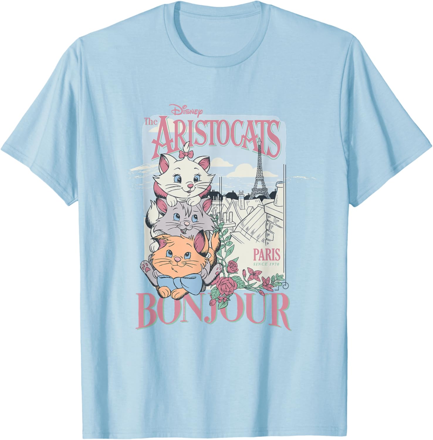 Disney Aristocats Bonjour Paris Vintage T-Shirt for Cat Lovers - 2